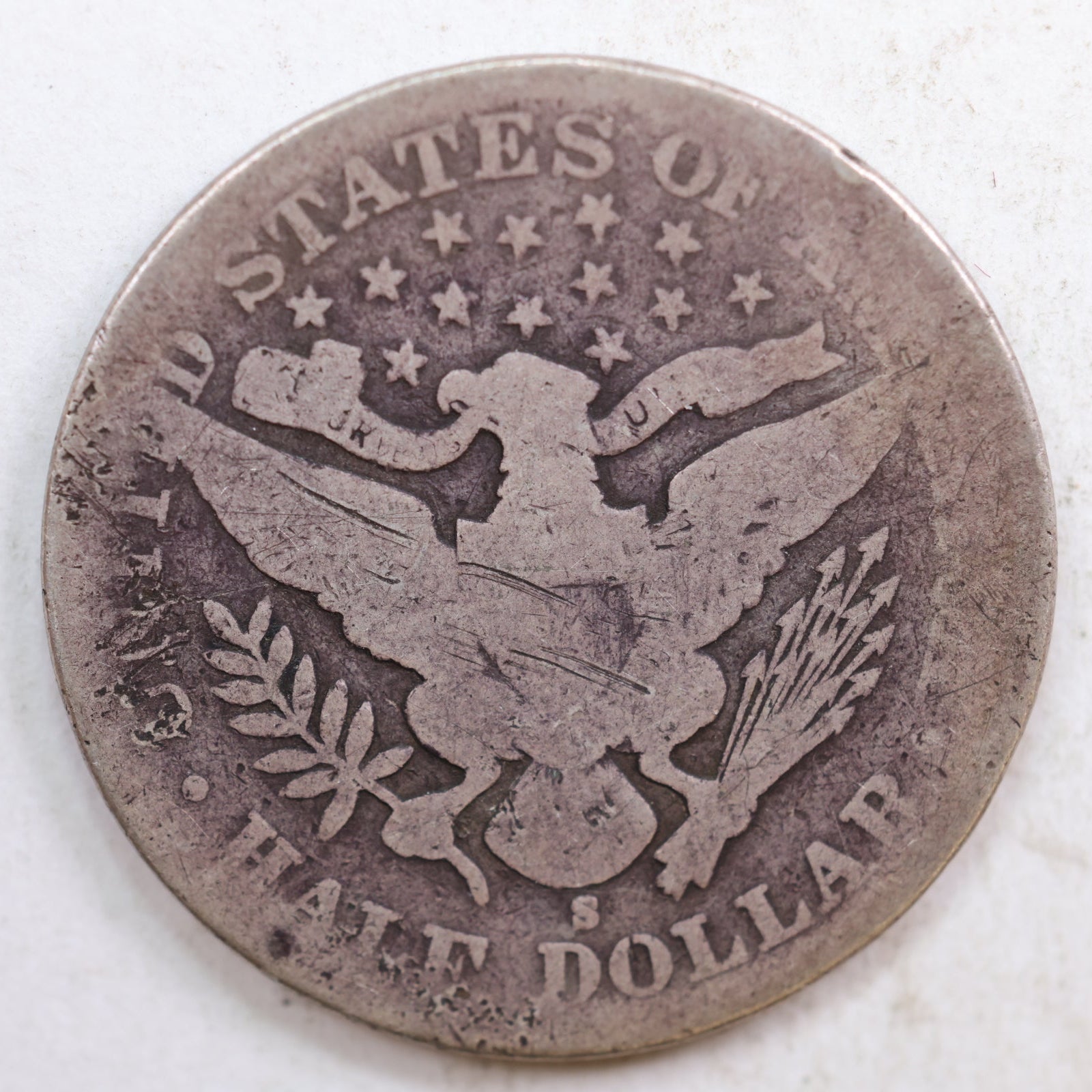 1901-S Barber Silver Half Dollar, Good Circulated Coin, Store #HR0792