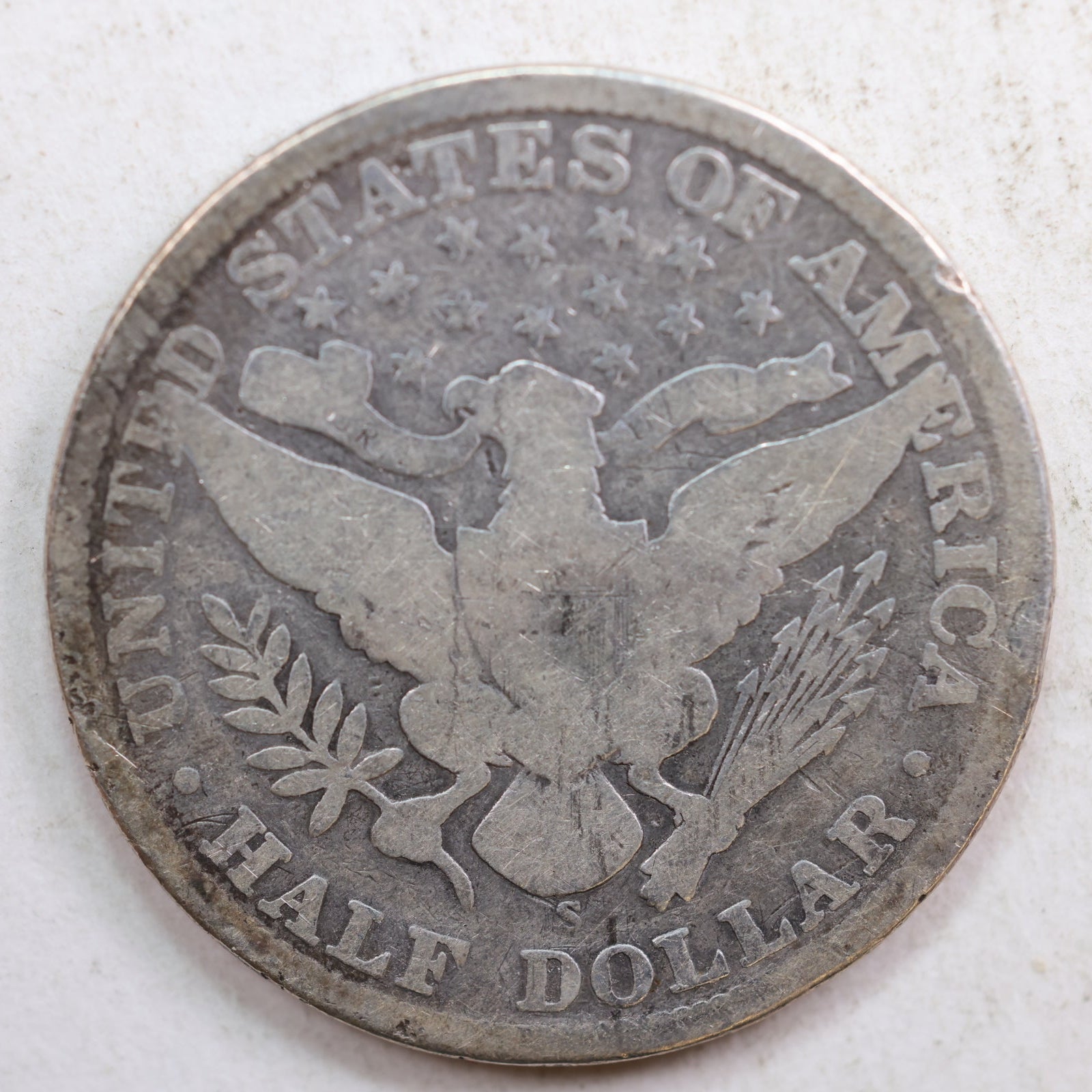 1902-S Barber Silver Half Dollar, Good+ Circulated Coin, Store #HR0794