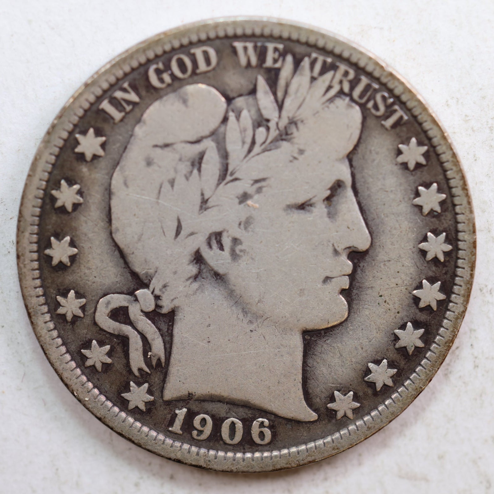 1906-O Barber Half Dollar, Fine Circulated Coin, Store #0874