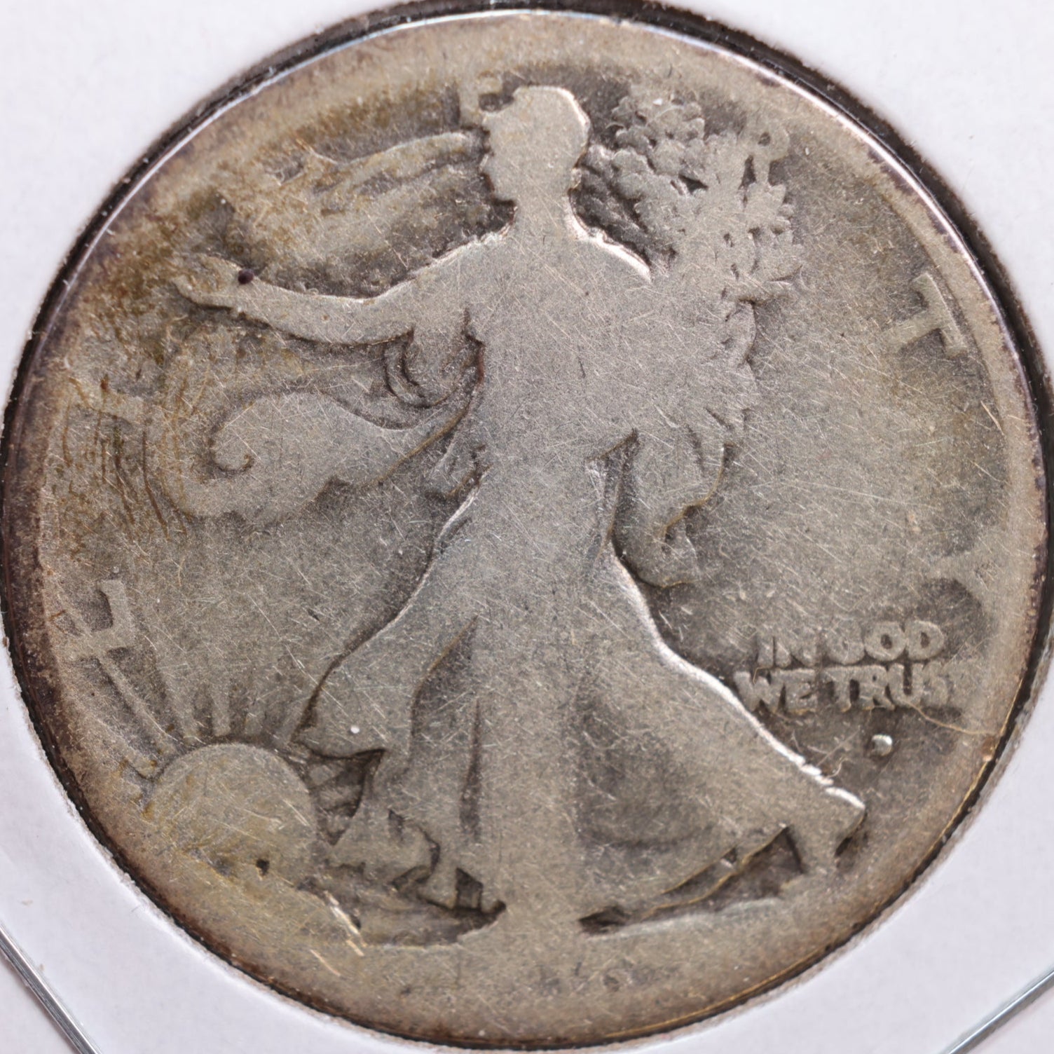 1916-D Walking Liberty Half Dollar, Abt Good Circulated Coin, Store #HR0679