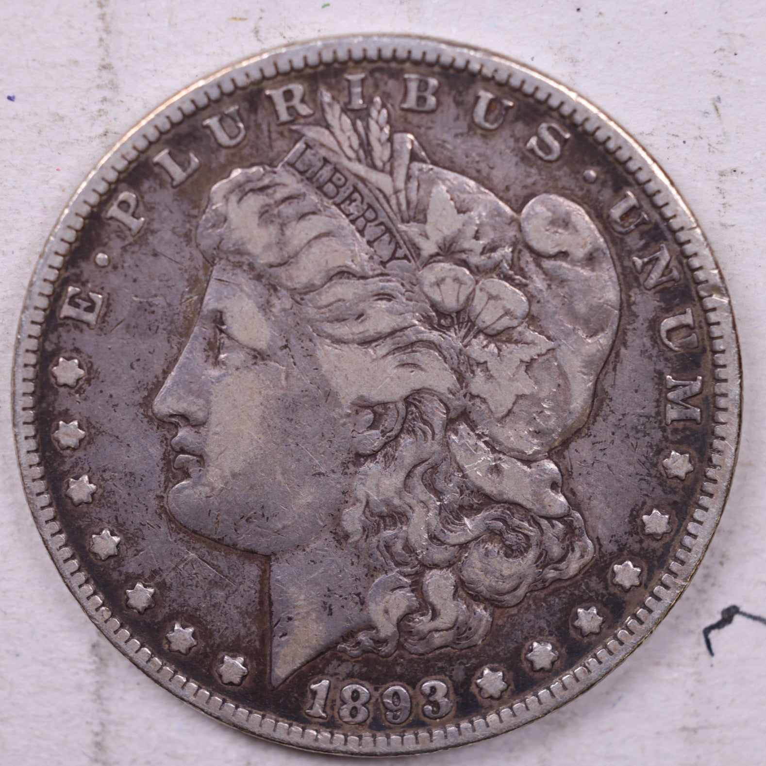 1893 Morgan Silver Dollar, Very Fine +., Store Sale #506