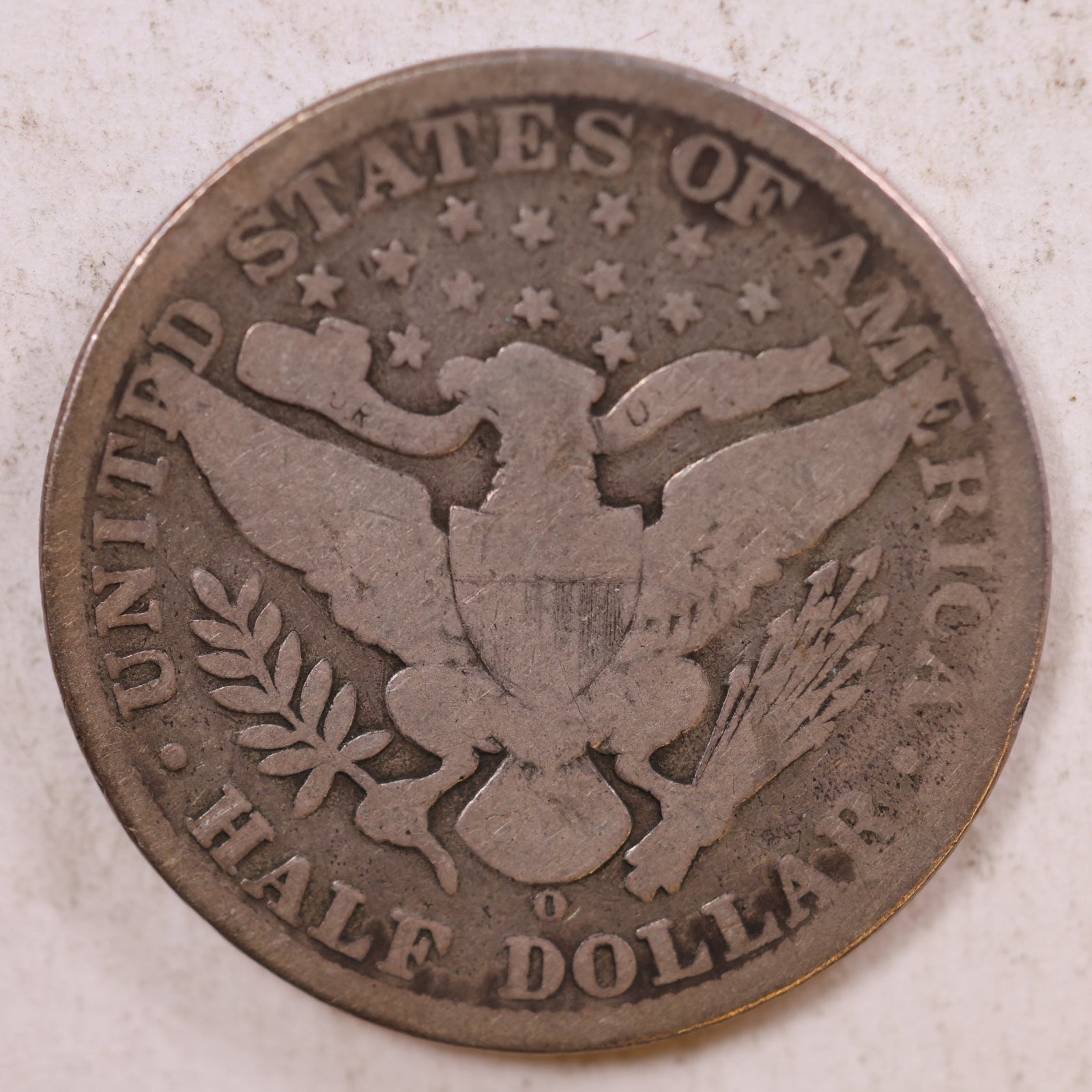 1908-O Barber Silver Half Dollar, Good Circulated Coin, Store #HR0813