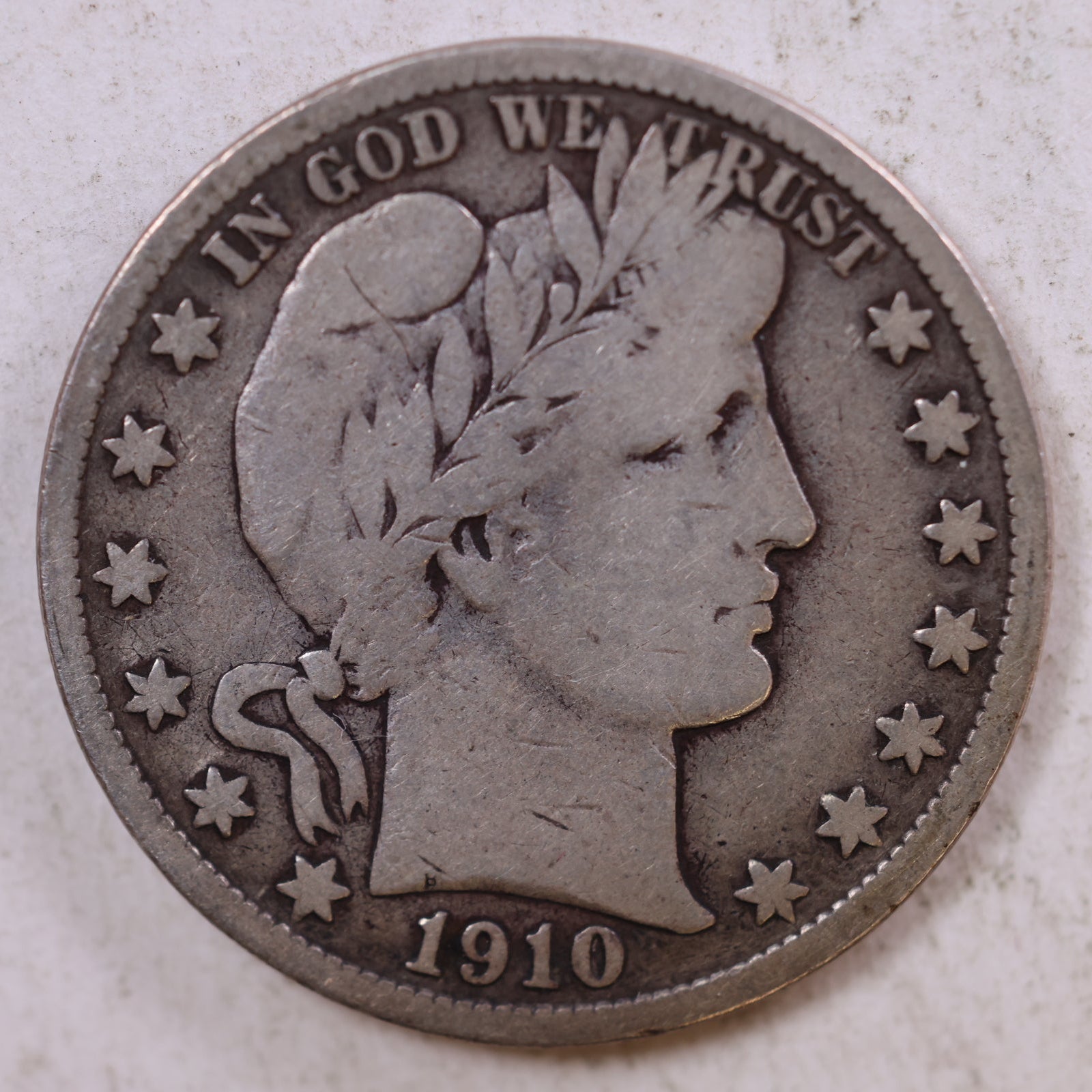 1910-S Barber Silver Half Dollar, Fine Circulated Coin, Store #HR0819