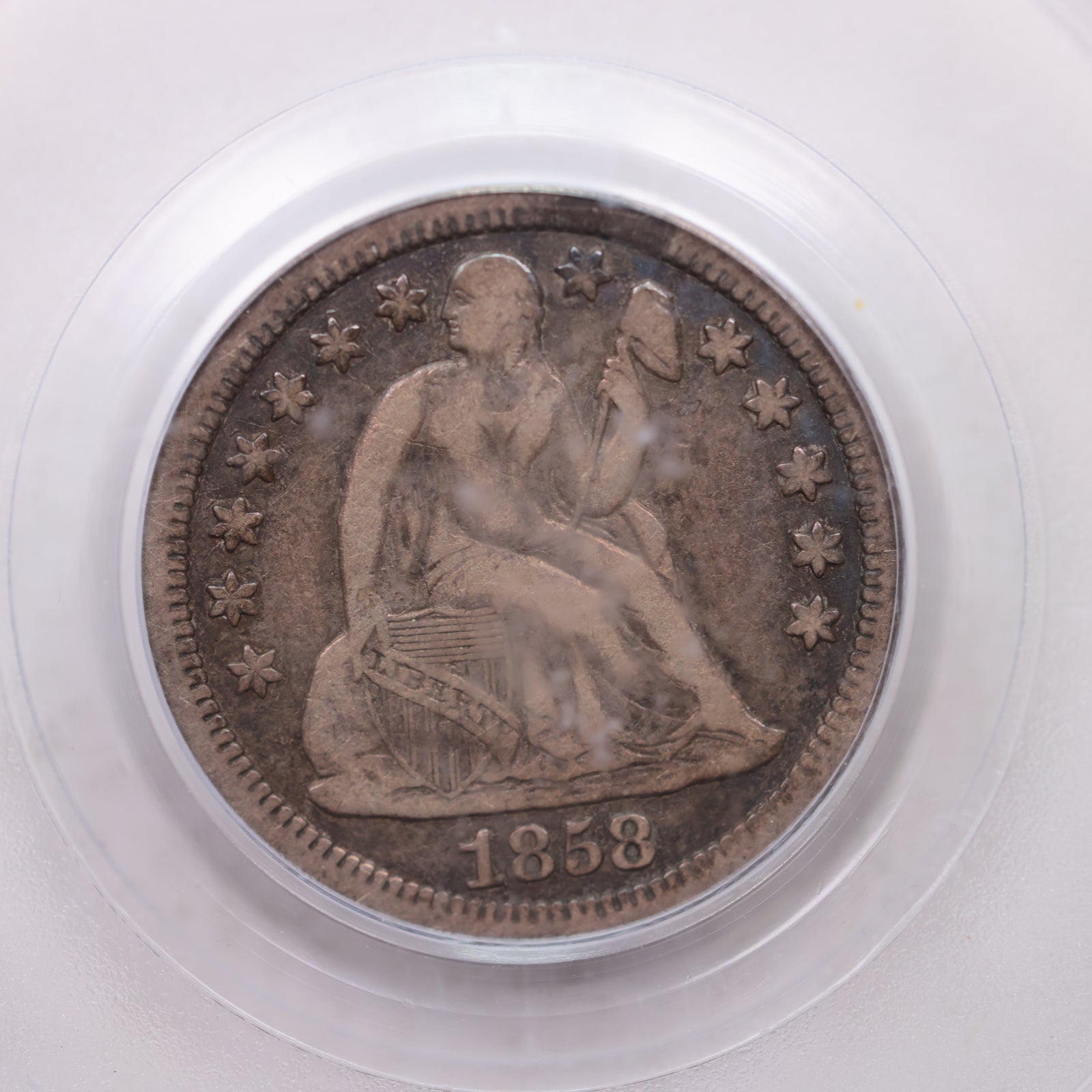 1858-S Seated Liberty Silver Dime, PCGS VF-20, Store Sale #GDE025.