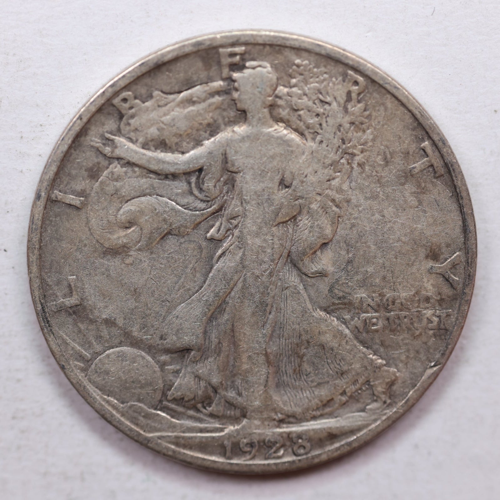 1928-S Walking Liberty Half Dollar, Fine Circulated Coin, Store #HR0970