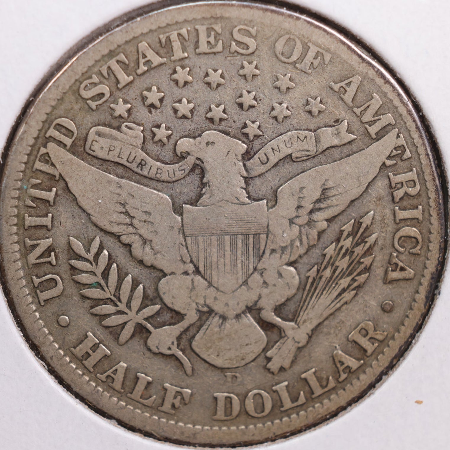 1908-D Barber Half Dollar, Very Good+ Circulated Coin, Store #HR0617