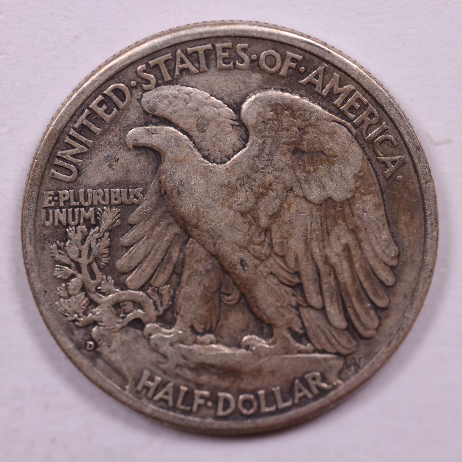 1943-D Walking Liberty Silver Half Dollar, Very Fine Circulated Coin, Store #HR0017