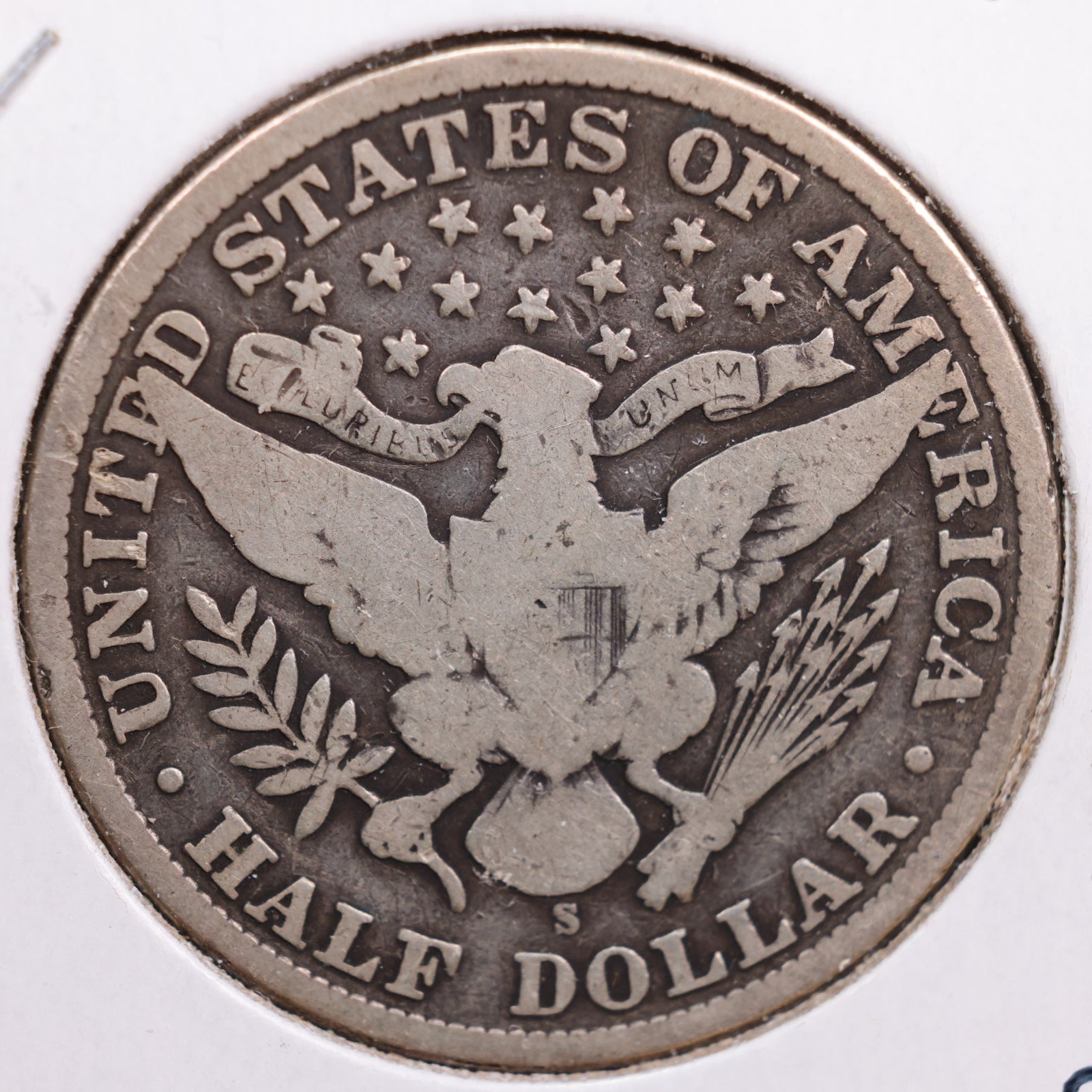 1909-S Barber Half Dollar, Very Good+ Circulated Coin, Store #HR0588