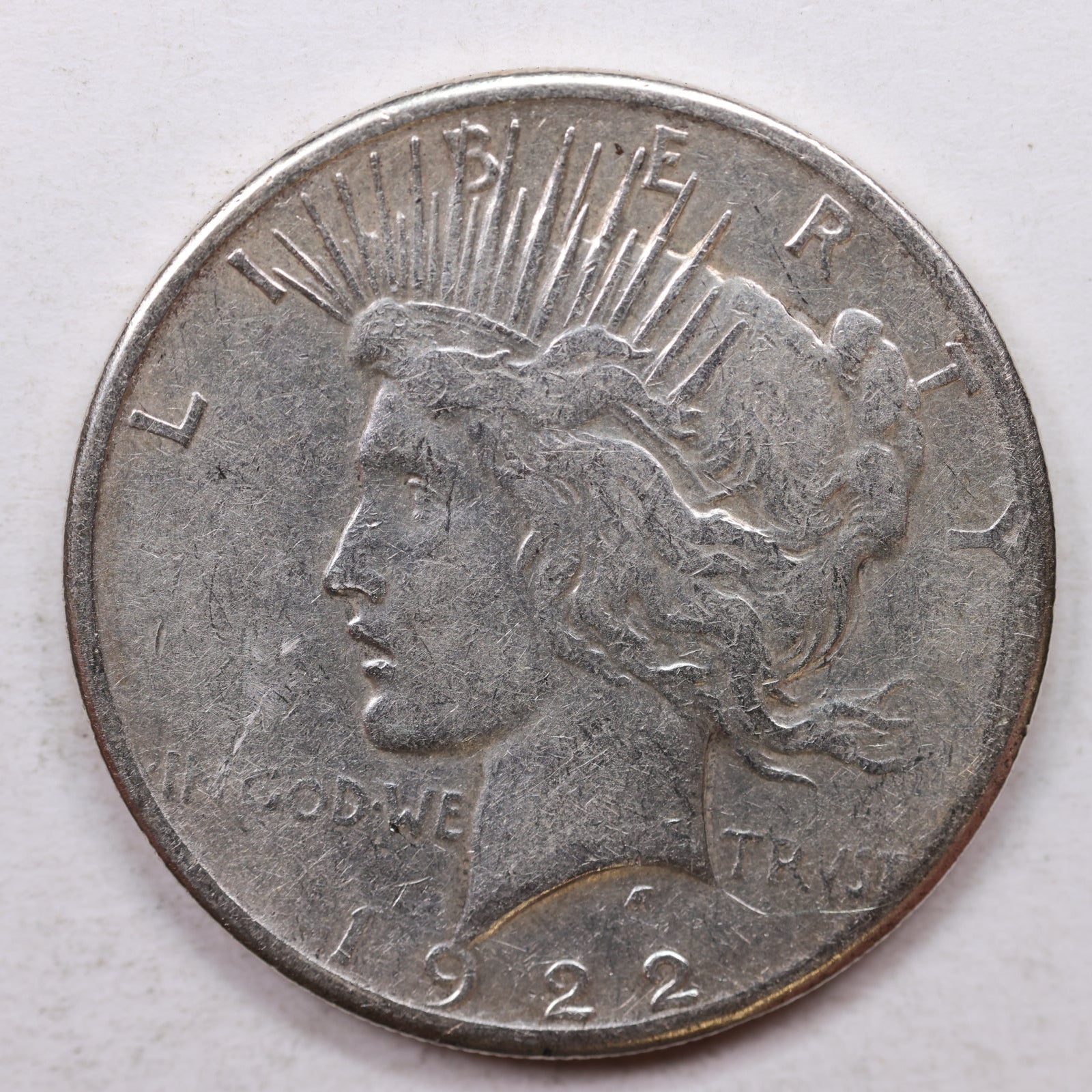 1922-S Peace Dollar, Fine+ Circulated Coin, Store #DR0009