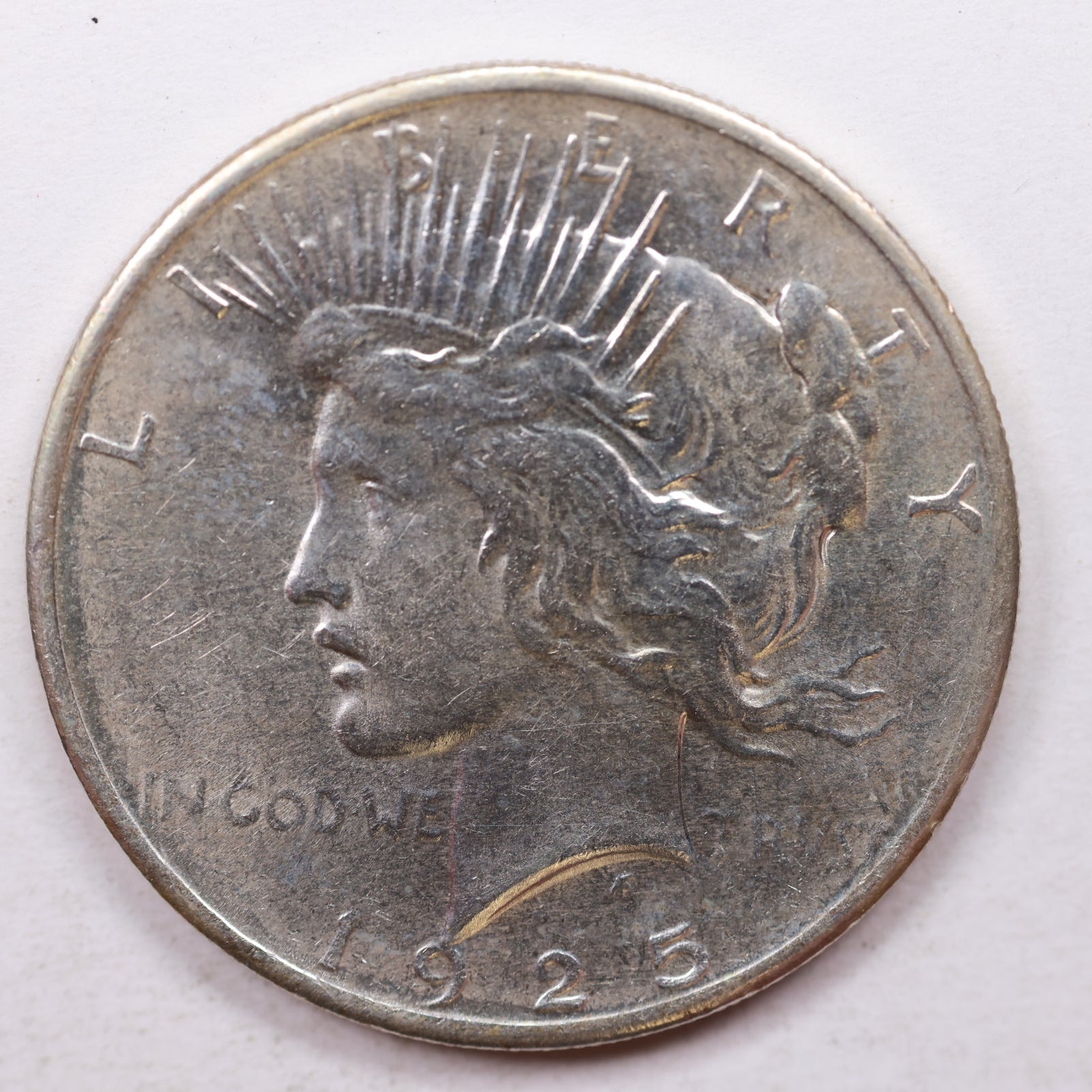 1925 Peace Silver Dollar, Uncirculated Condition, Mint State, Store Sale #DR0021.
