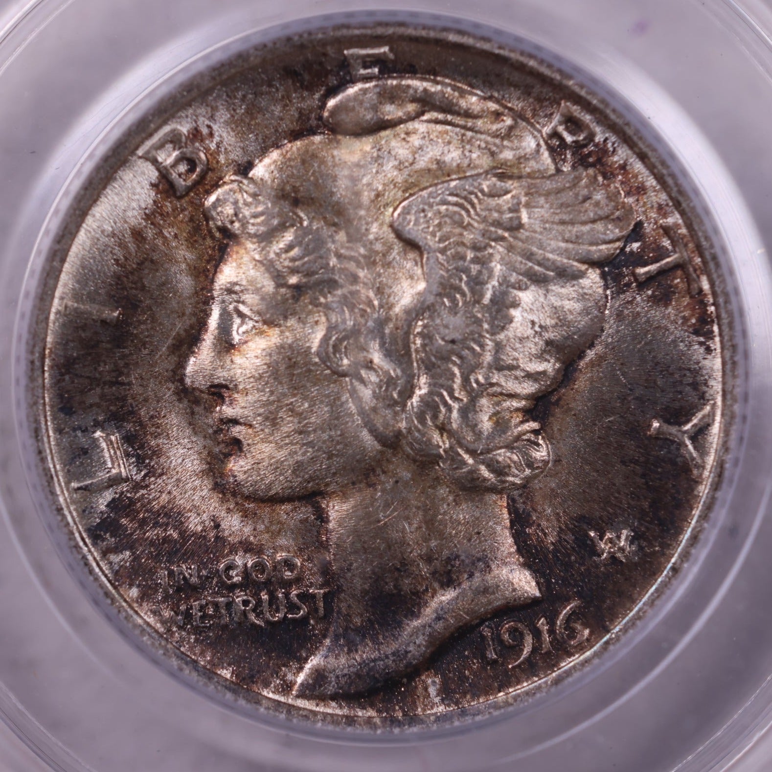 1916 Mercury Silver Dime., NGC MS64 FB., Store #585