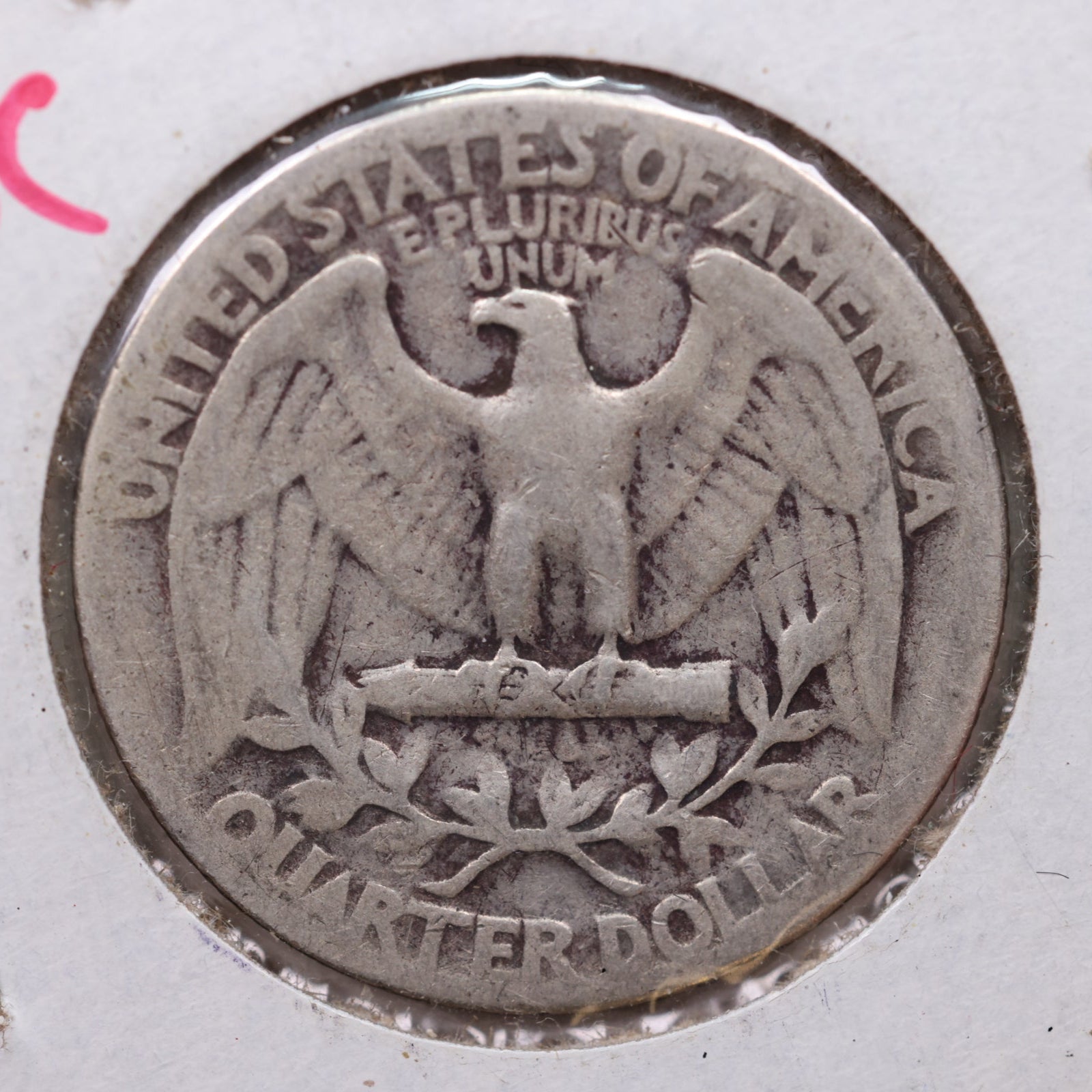1936 Washington Silver Quarter, Double Die Obverse circulated Coin, Store Sale #QR798.