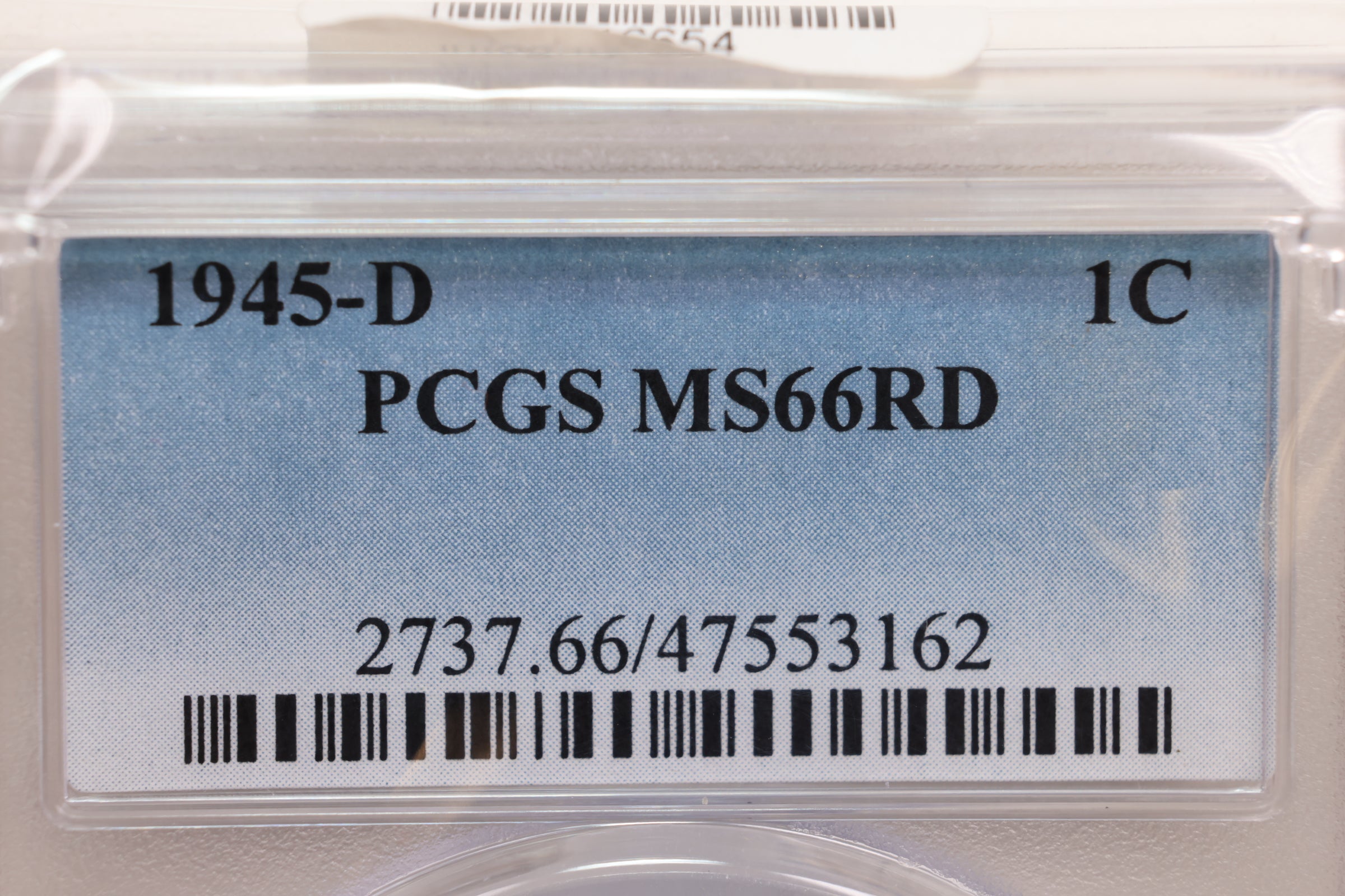1945-D Lincoln Wheat Cent, PCGS Certified MS-66, Red., Store #GCT047