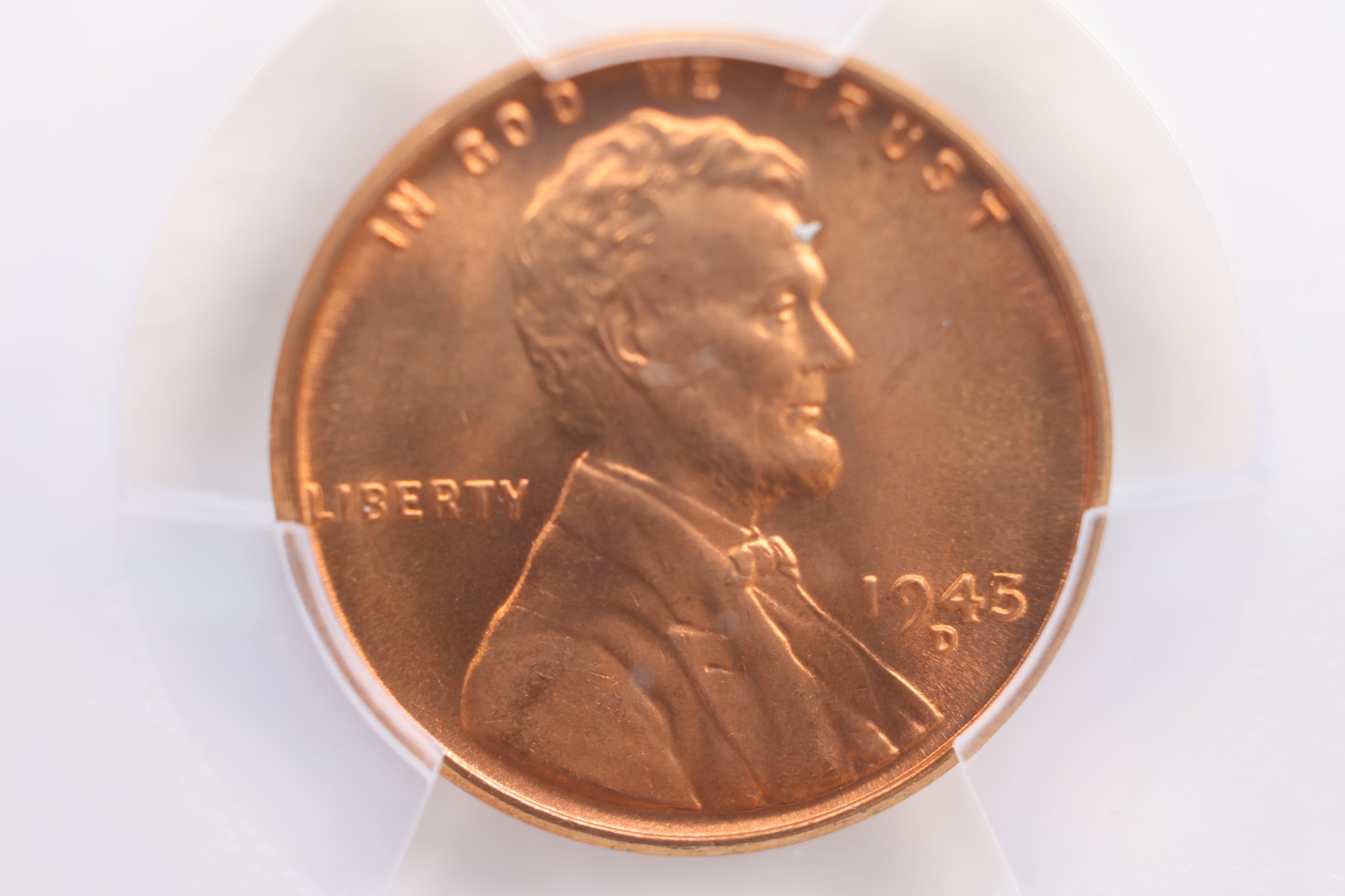 1945-D Lincoln Wheat Cent, PCGS Certified MS-66, Red., Store #GCT047