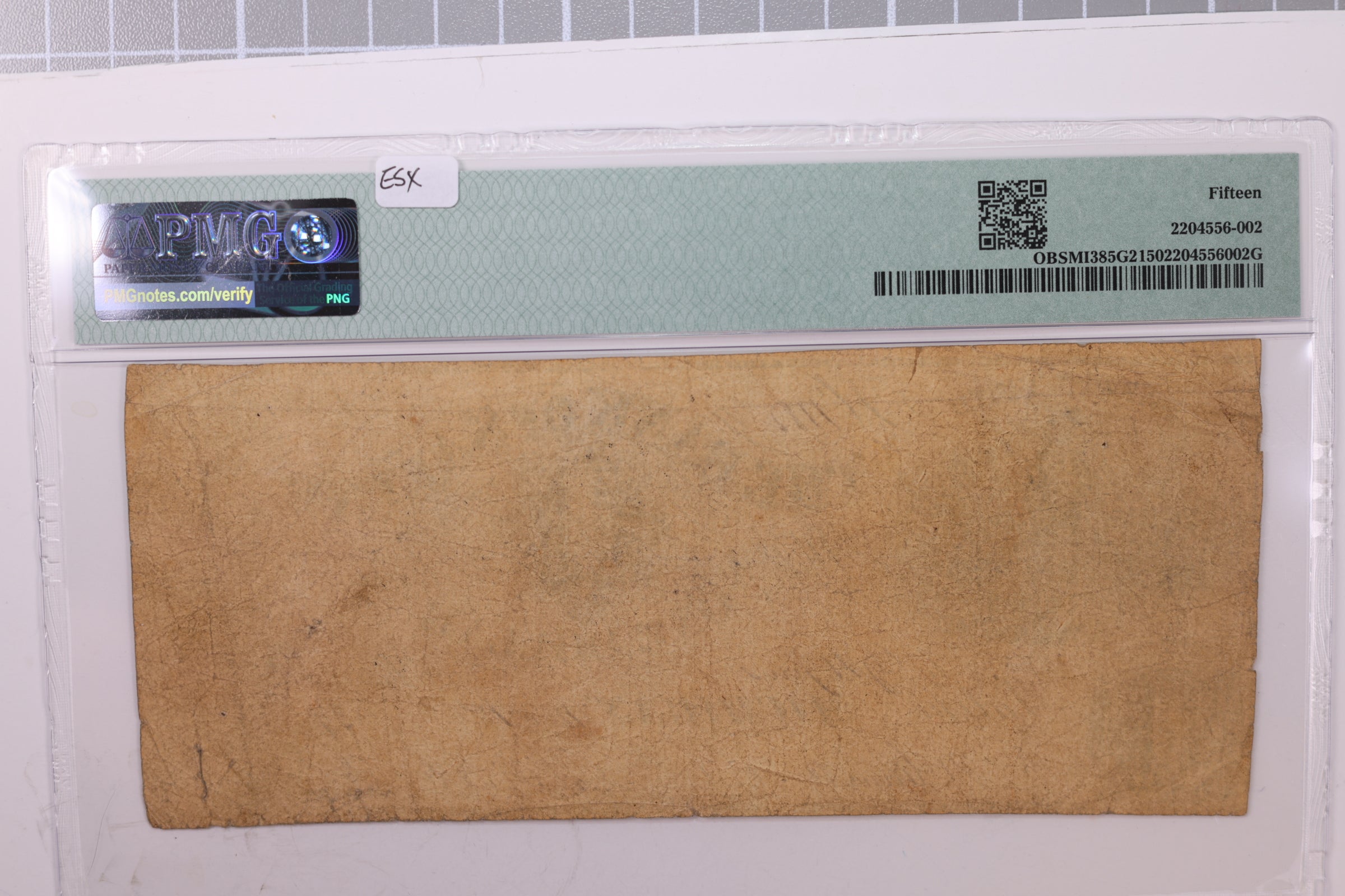 1837 $1., Obsolete Currency., Saline, MI., PMG Graded F-15., Store #GMI004