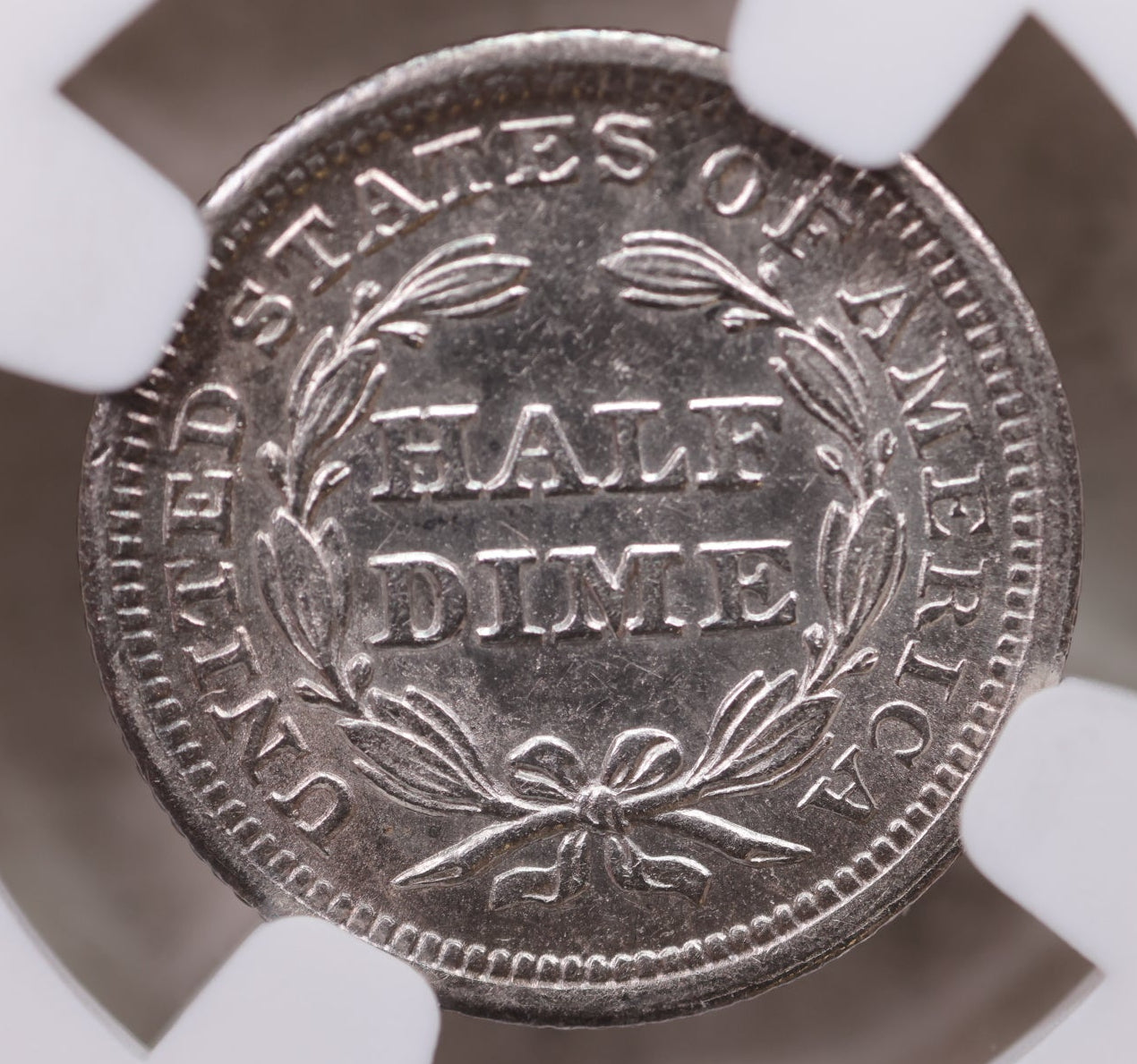 1844 Seated Liberty Half Dime, NGC Certified AU-58, Store Sale #GHE009.