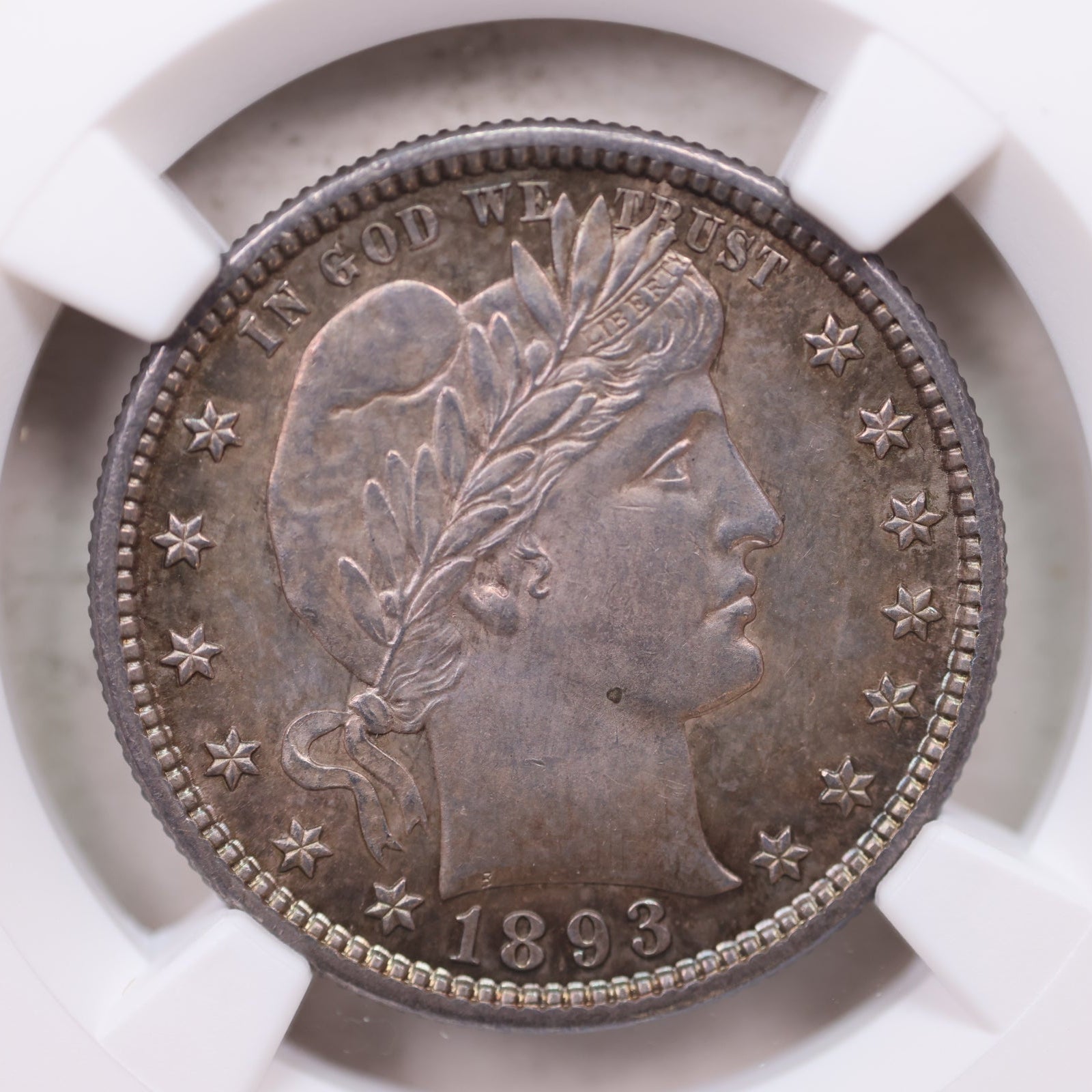 1893-S Barber Silver Quarter, Nice Eye Appeal, PCGS MS-64, Store Sale #GQR022.
