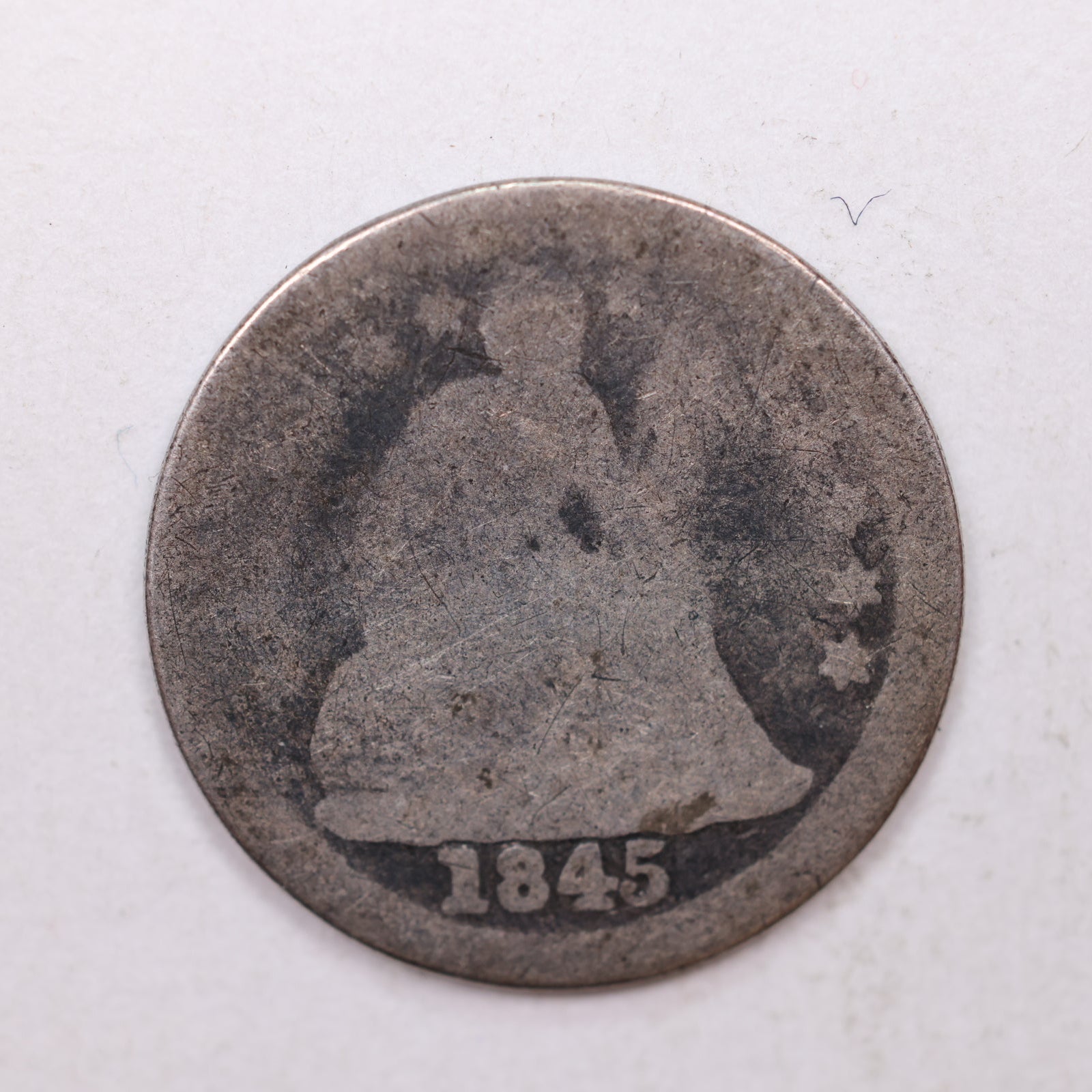 1845-O Seated Liberty Dime, Collectible Circulated Coin, Store Sale #DE686.