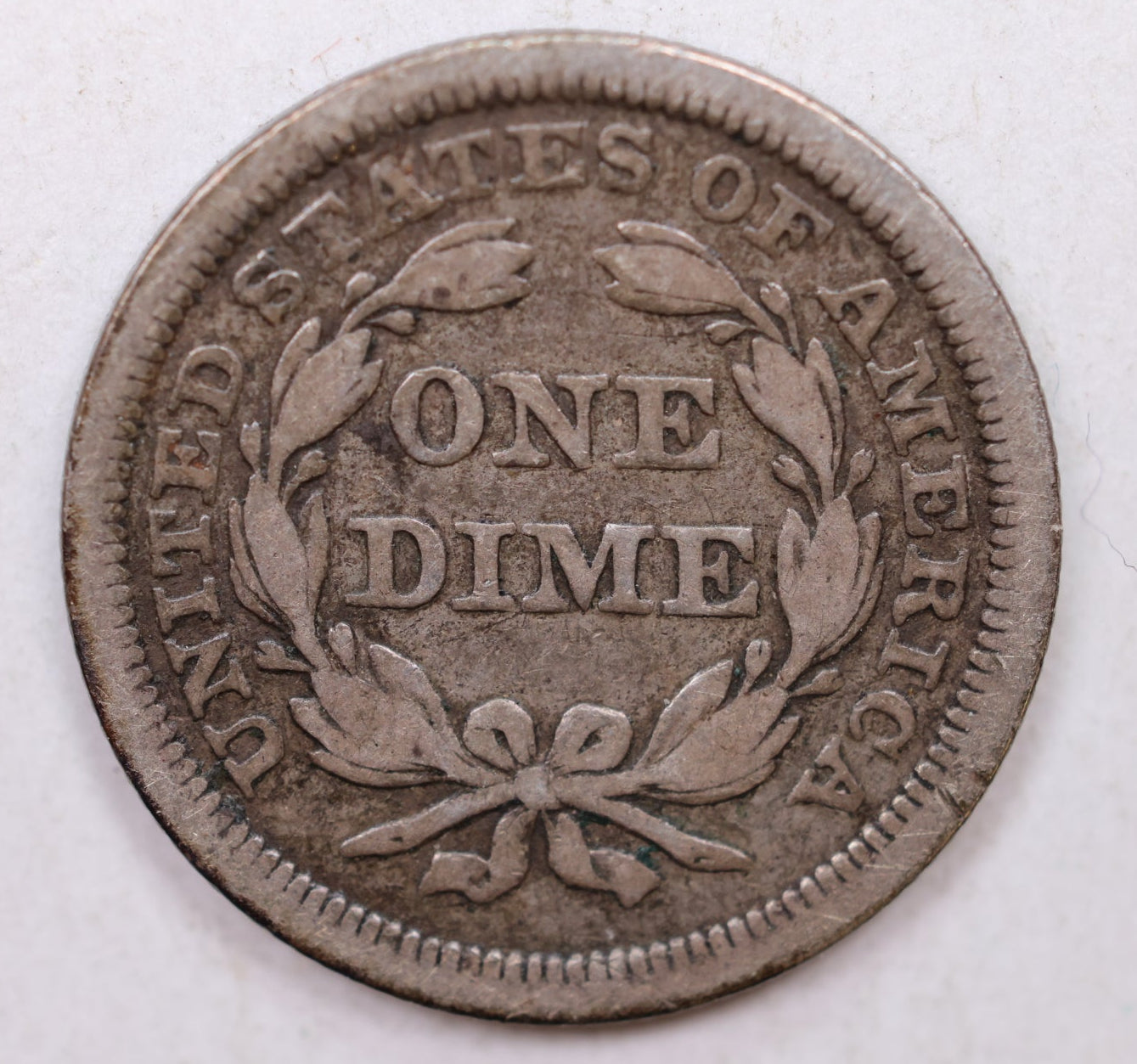 1850 Seated Liberty Dime, Collectible Circulated Coin, Store Sale #DE692.
