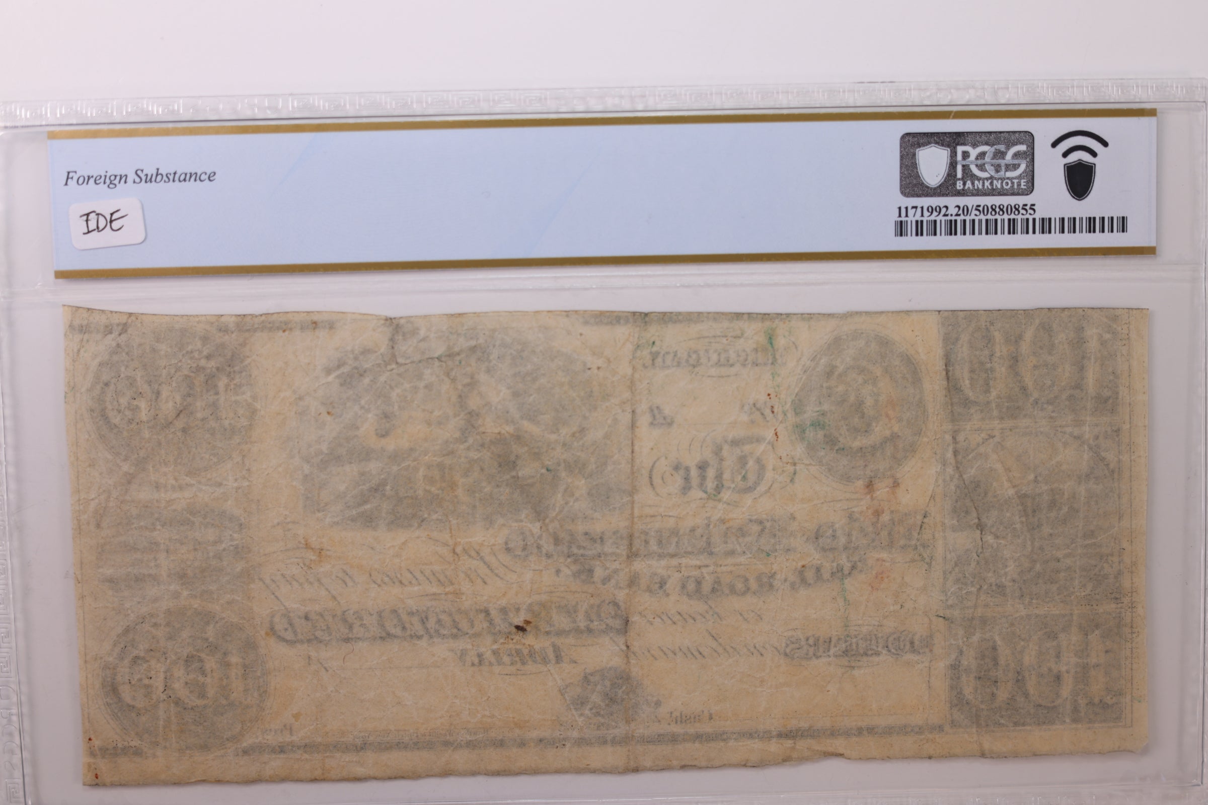 18__ $100., Adrian, Michigan., Obsolete Currency., PCGS VF-20., STORE #GMI034