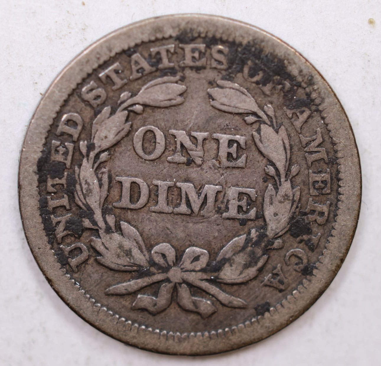 1855 Seated Liberty Dime, Collectible Circulated Coin, Store Sale #DE703.