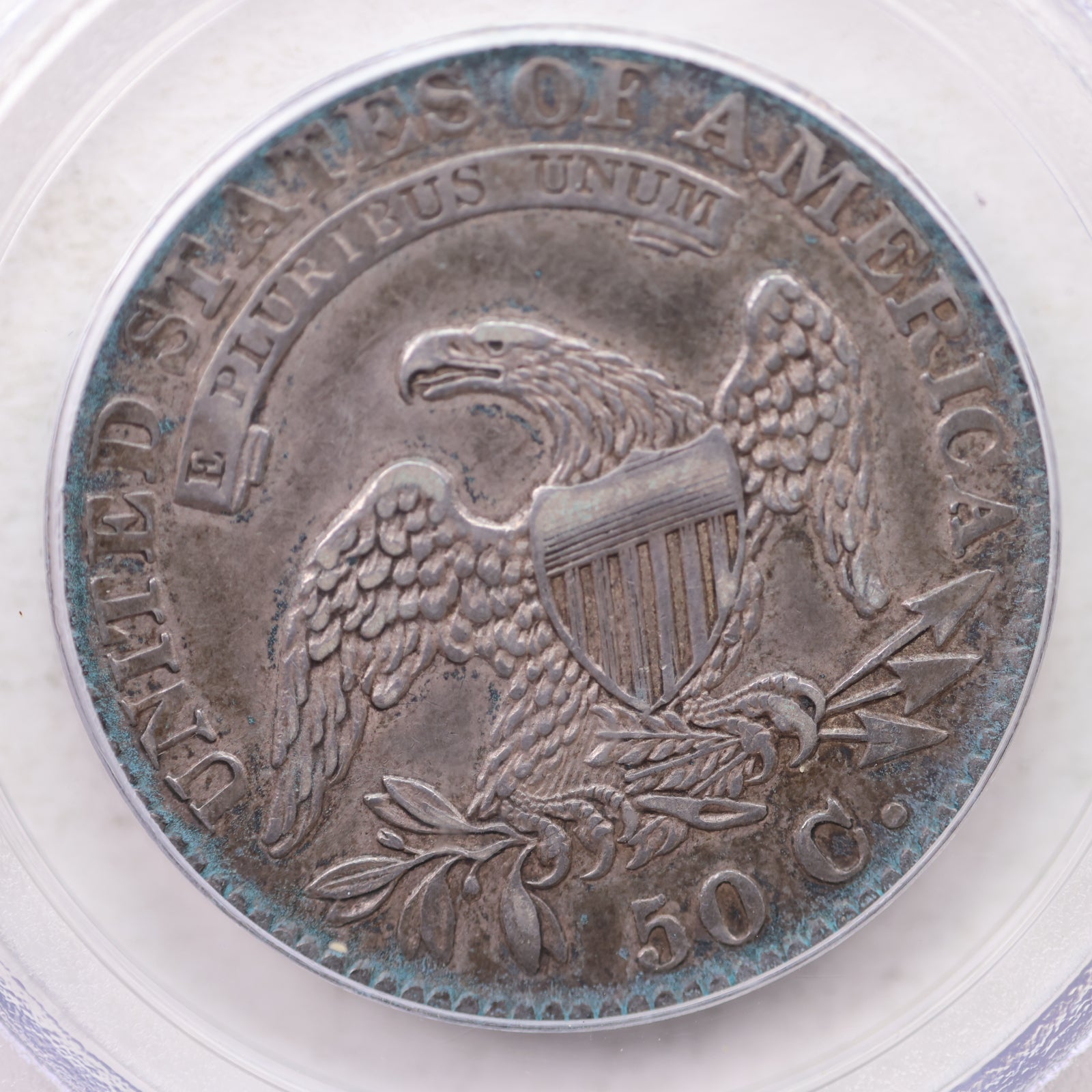 1832 Cap Bust Silver Half Dollar, Large Letters, PCGS AU-50. Store #GHR105