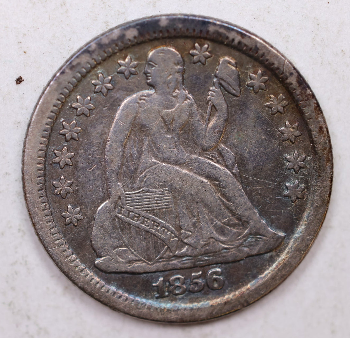 1856-O Seated Liberty Dime, About Uncirculated Coin, Store Sale #DE706.