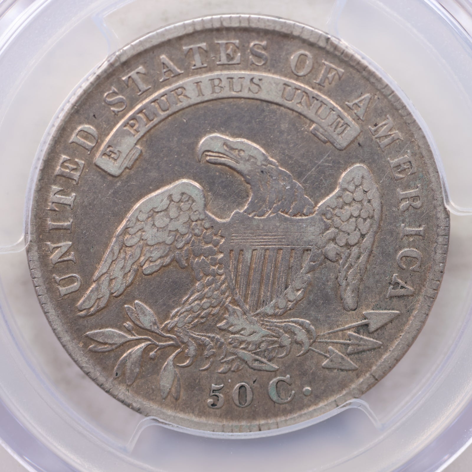 1836 Cap Bust Silver Half Dollar, PCGS F-15, Lettered Edge. Store #GHR107.