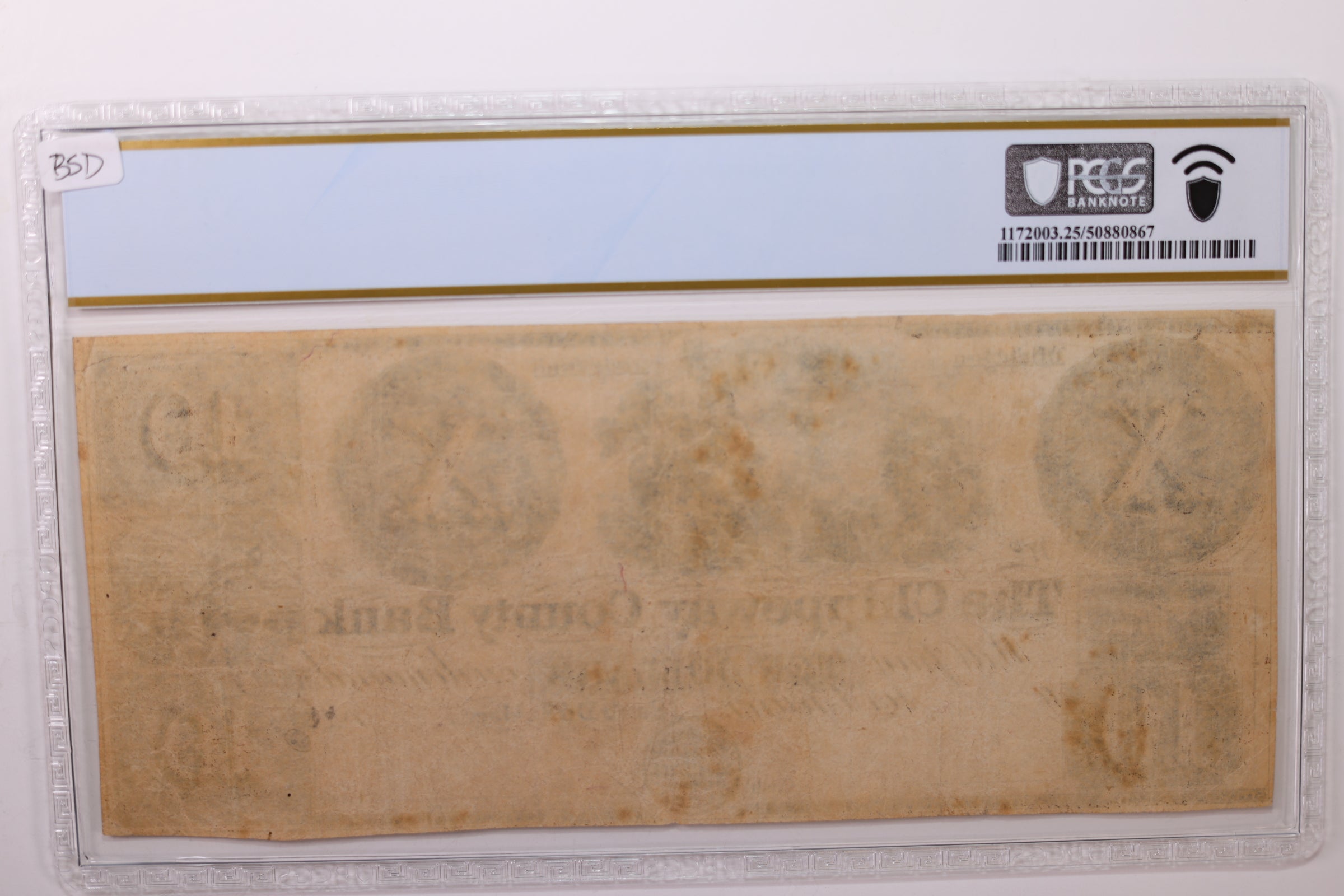 1838 $10., Sault De St. Mary's, MI, Obsolete Currency., PCGS VF-25., STORE #GMI046