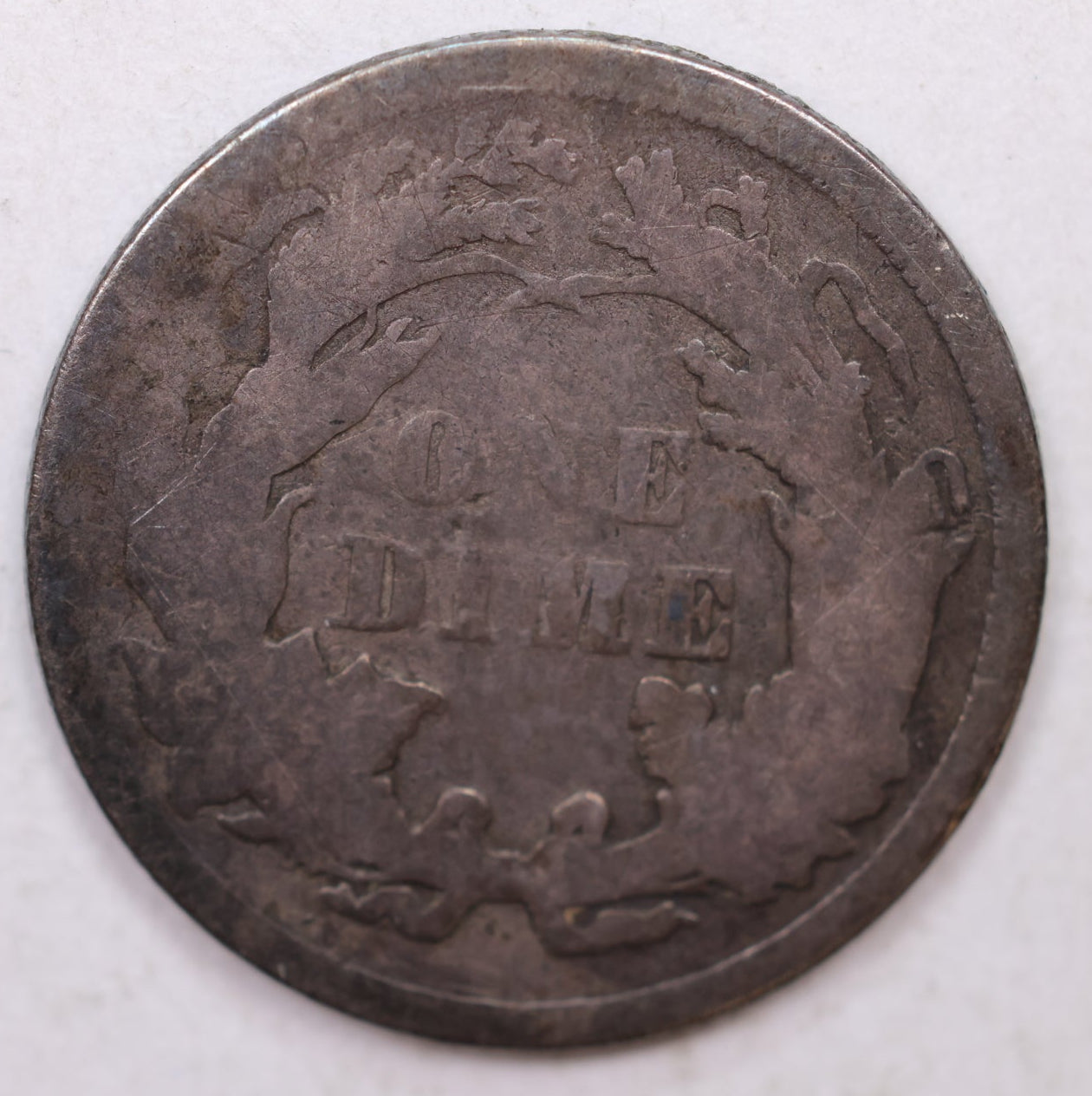 1861 Seated Liberty Dime, Collectible Circulated Coin, Store Sale #DE719.