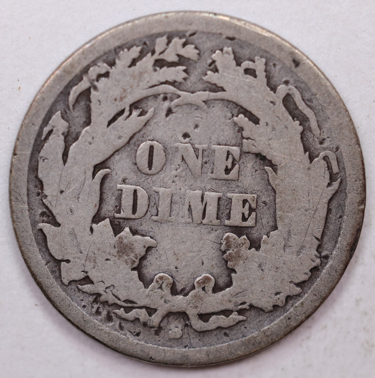 1864-S Seated Liberty Dime, Collectible Circulated Details Coin, Store Sale #DE726.