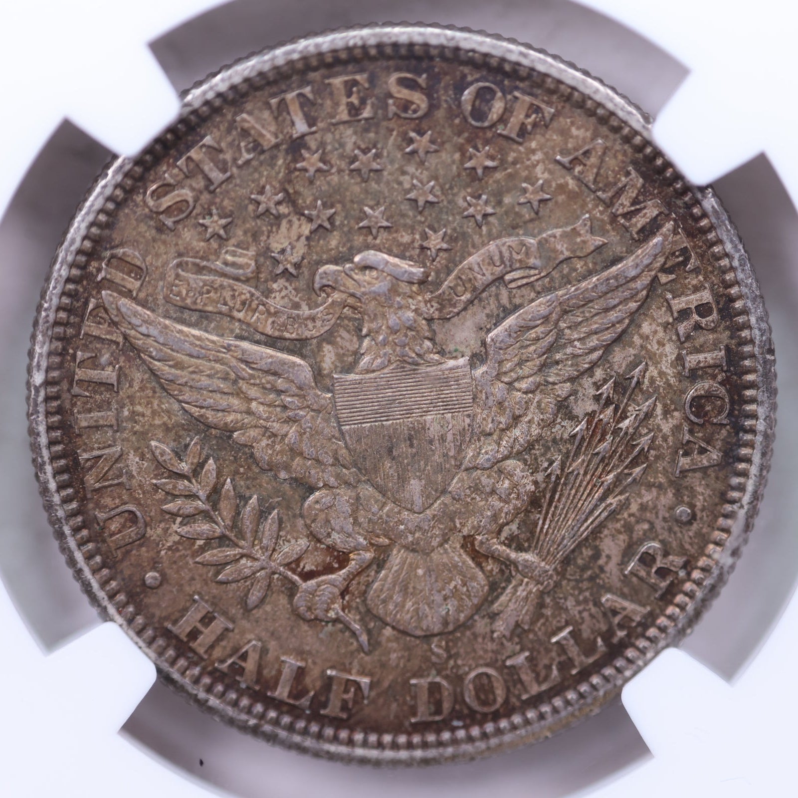 1893-S Barber Silver Half Dollar, Nice Toned Coin, NGC MS-61. Store Sale #GHR116.