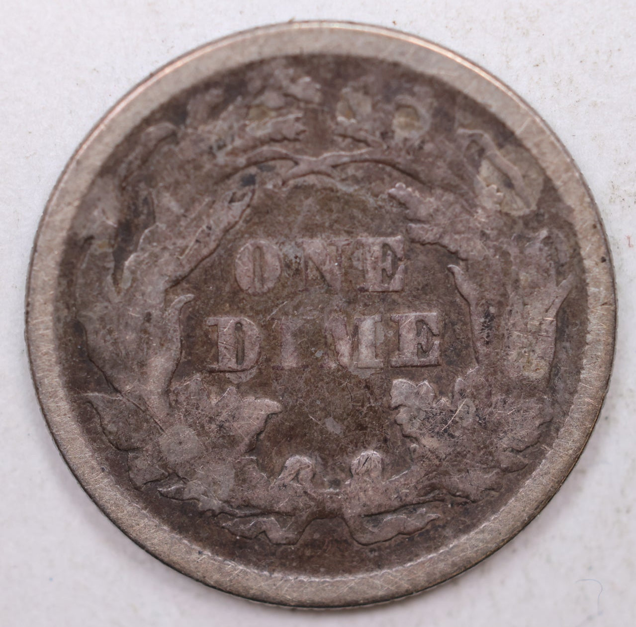 1874 Seated Liberty Dime, Circulated Coin, Store Sale #DE747.