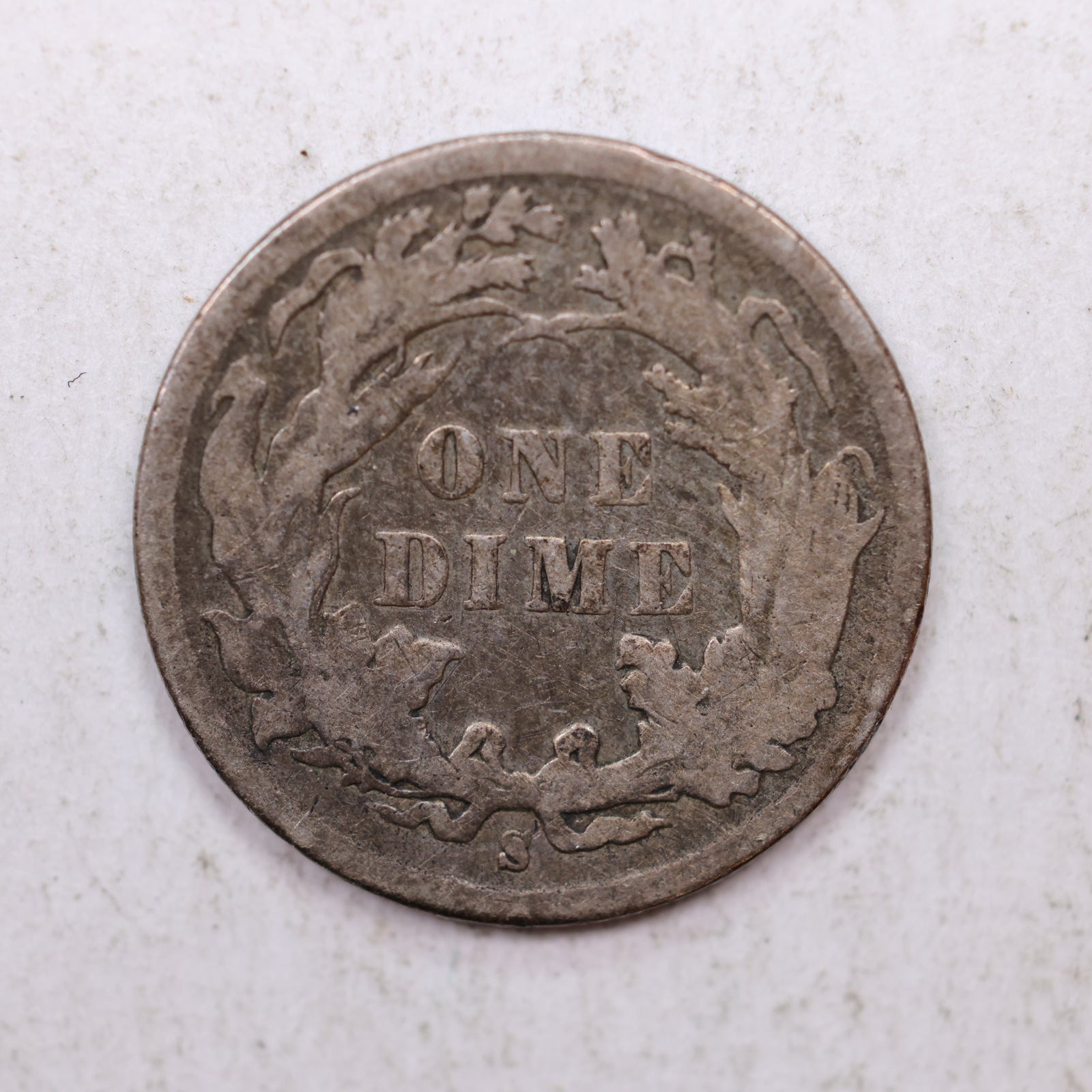 1889-S Seated Liberty Dime, Collectible Circulated Coin, Store Sale #DE778.