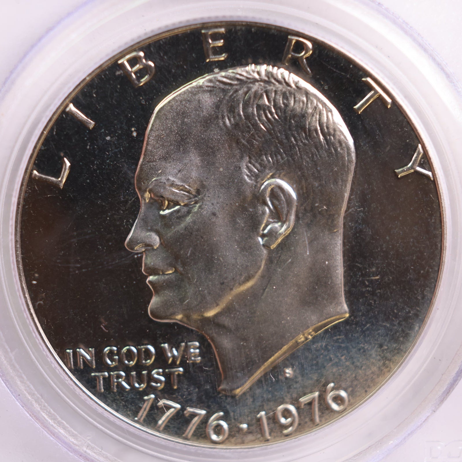 1976-S Proof Clad Eisenhower Dollar, Type-1, PCGS Proof-69 DCAM, Store #GDR0262.