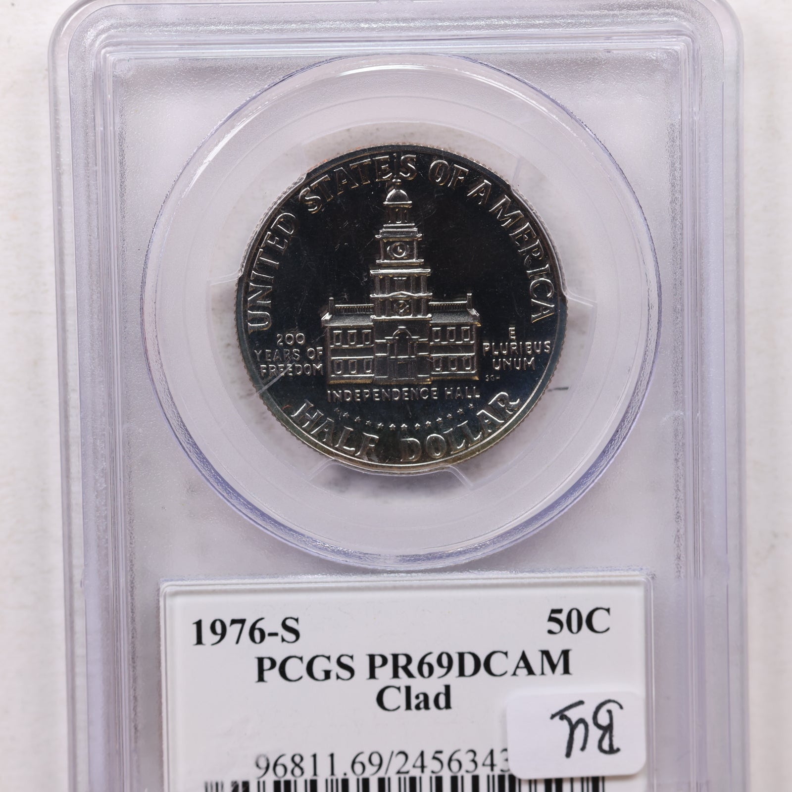 1976-S Kennedy Clad Half Dollar, Uncirculated Coin, PCGS PR-69, Store #GHR150.