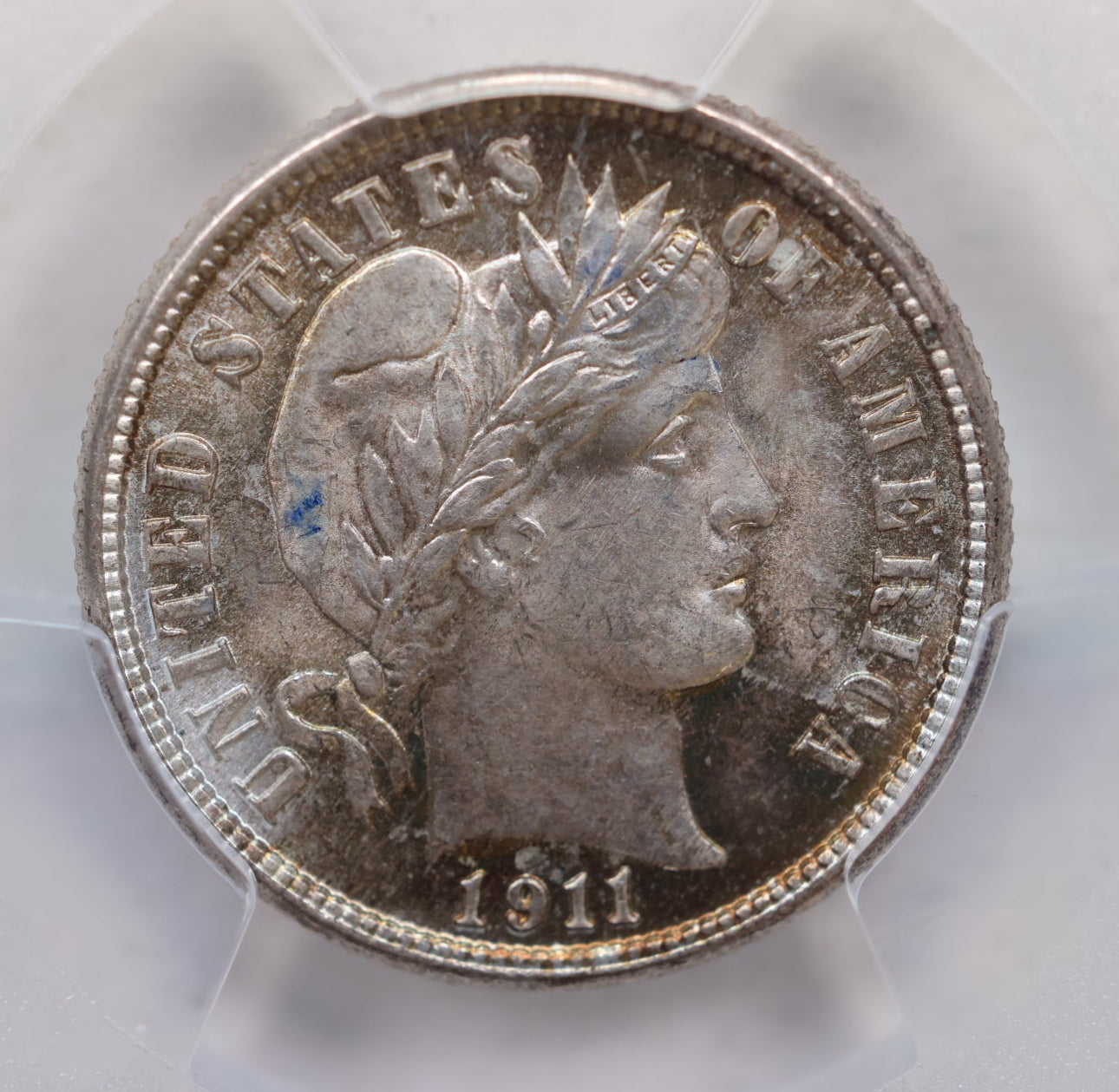 1911 Barber Silver Dime, Uncirculated Coin, PCGS MS-65, Store Sale #DE785.
