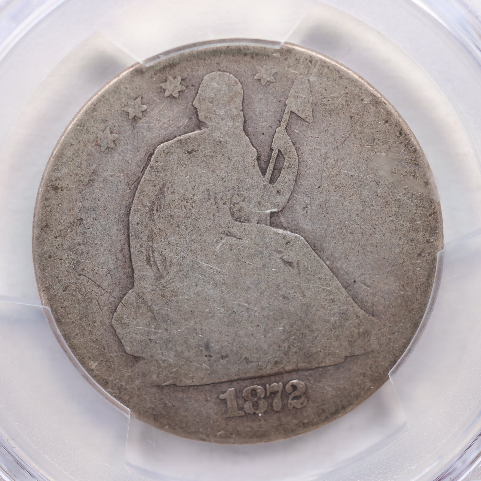1872-CC Seated Liberty Half Dollar, Circulated Coin, PCGS FR-02, Store #HR0751.