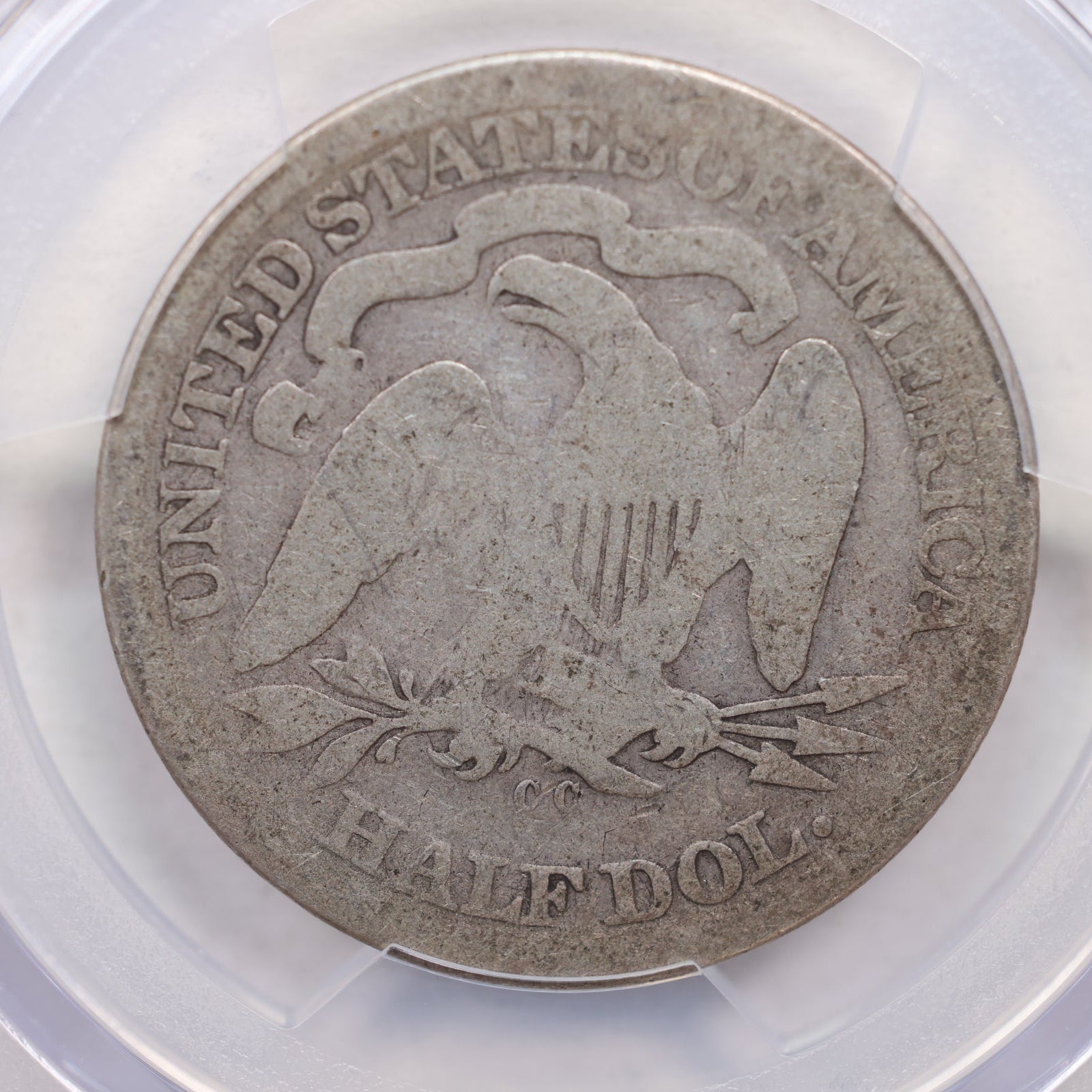 1872-CC Seated Liberty Half Dollar, Circulated Coin, PCGS FR-02, Store #HR0751.