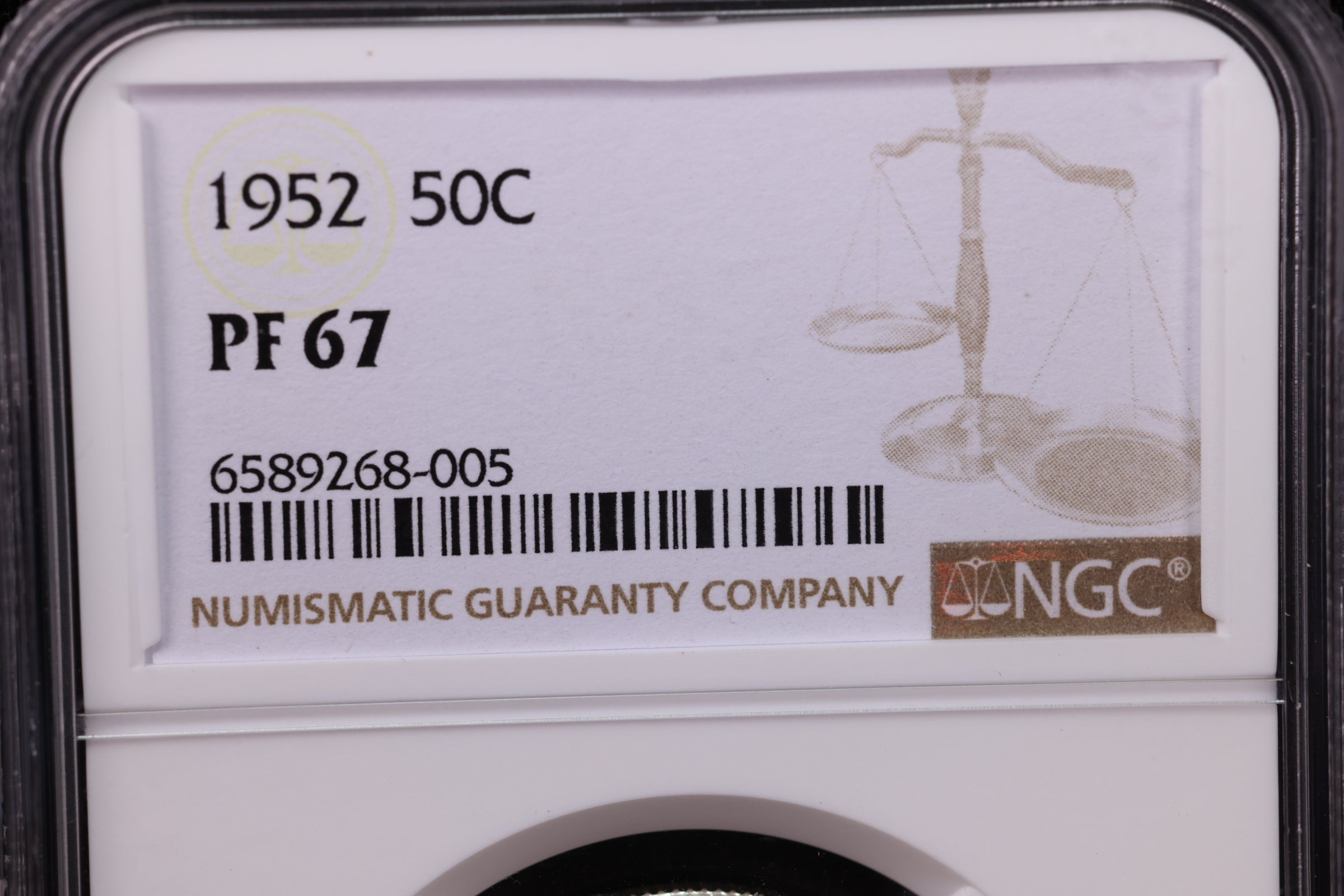 1952 Franklin Proof Half Dollar., NGC Graded PF-67. Store #30020