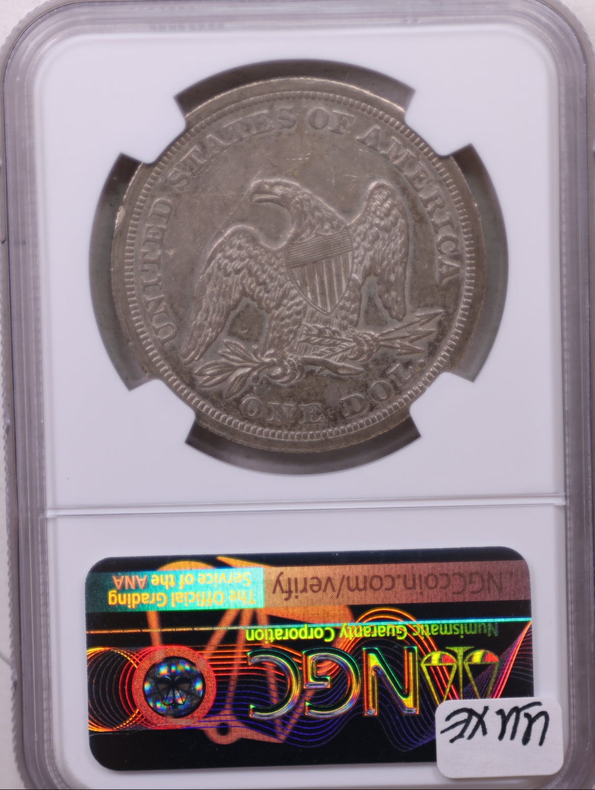 1845 Seated Liberty Silver Dollar, Circulated Coin, NGC AU-53, Store #GDR0329.