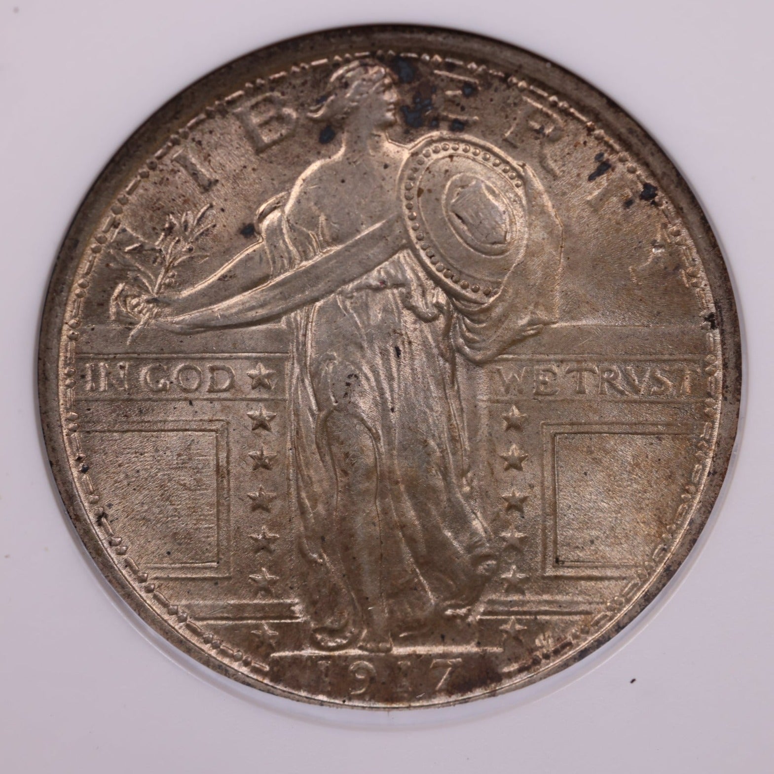 1917 Standing Liberty Quarter., Type-1., ANACS MS64., F.H., Store #088