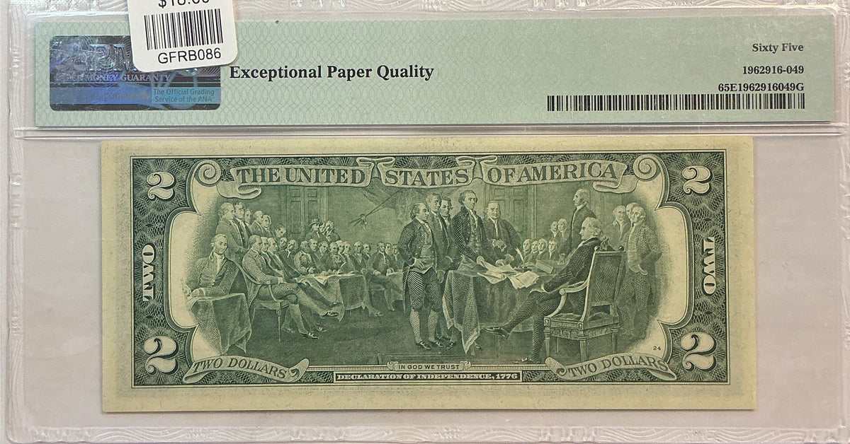 1976 $2 Federal Reserve Bank Note, PMG GEM UNC-65, GFRB086