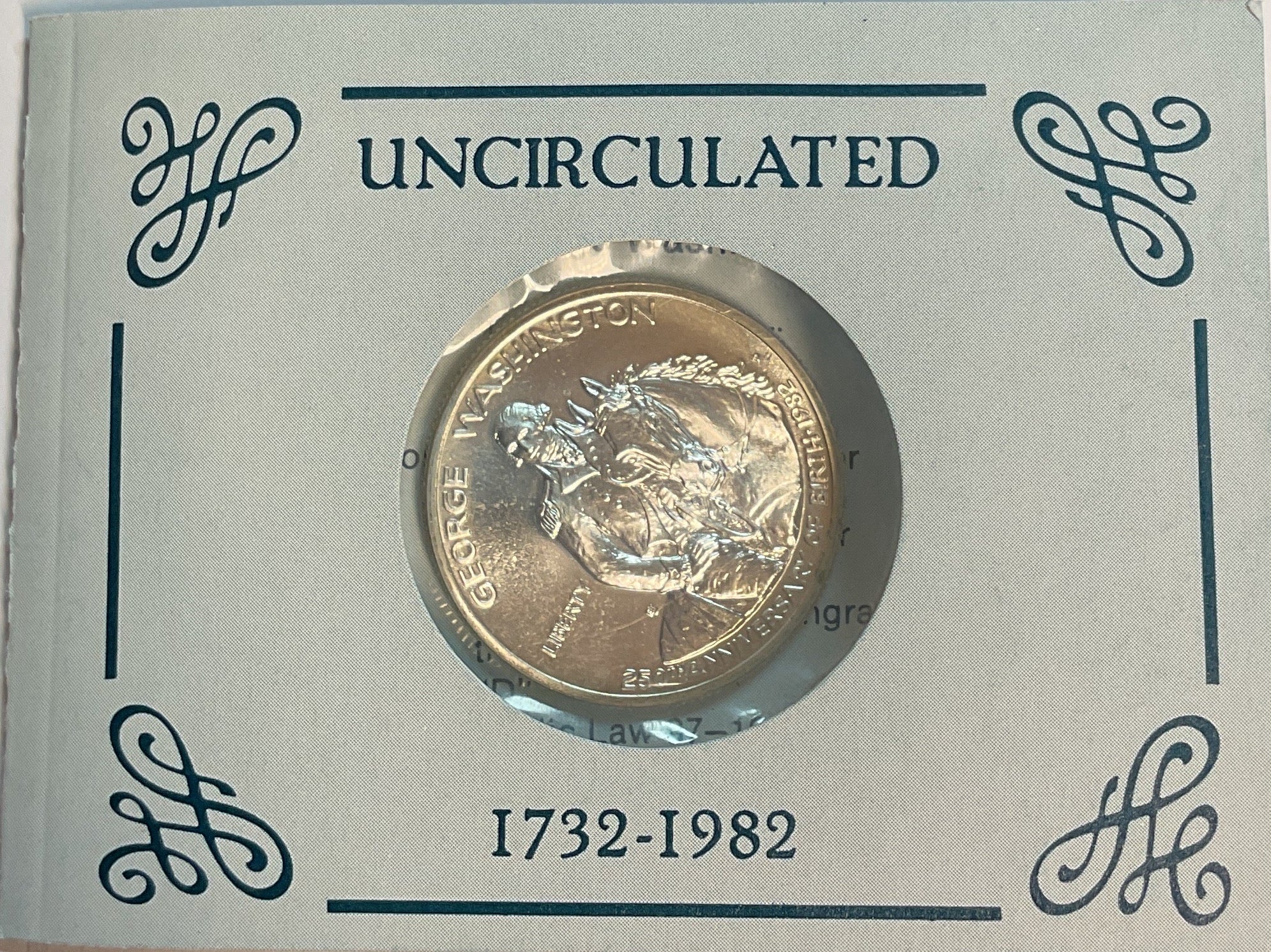 1982 George Washington Silver Half-Dollar, U.S. Mint, Store #PT046
