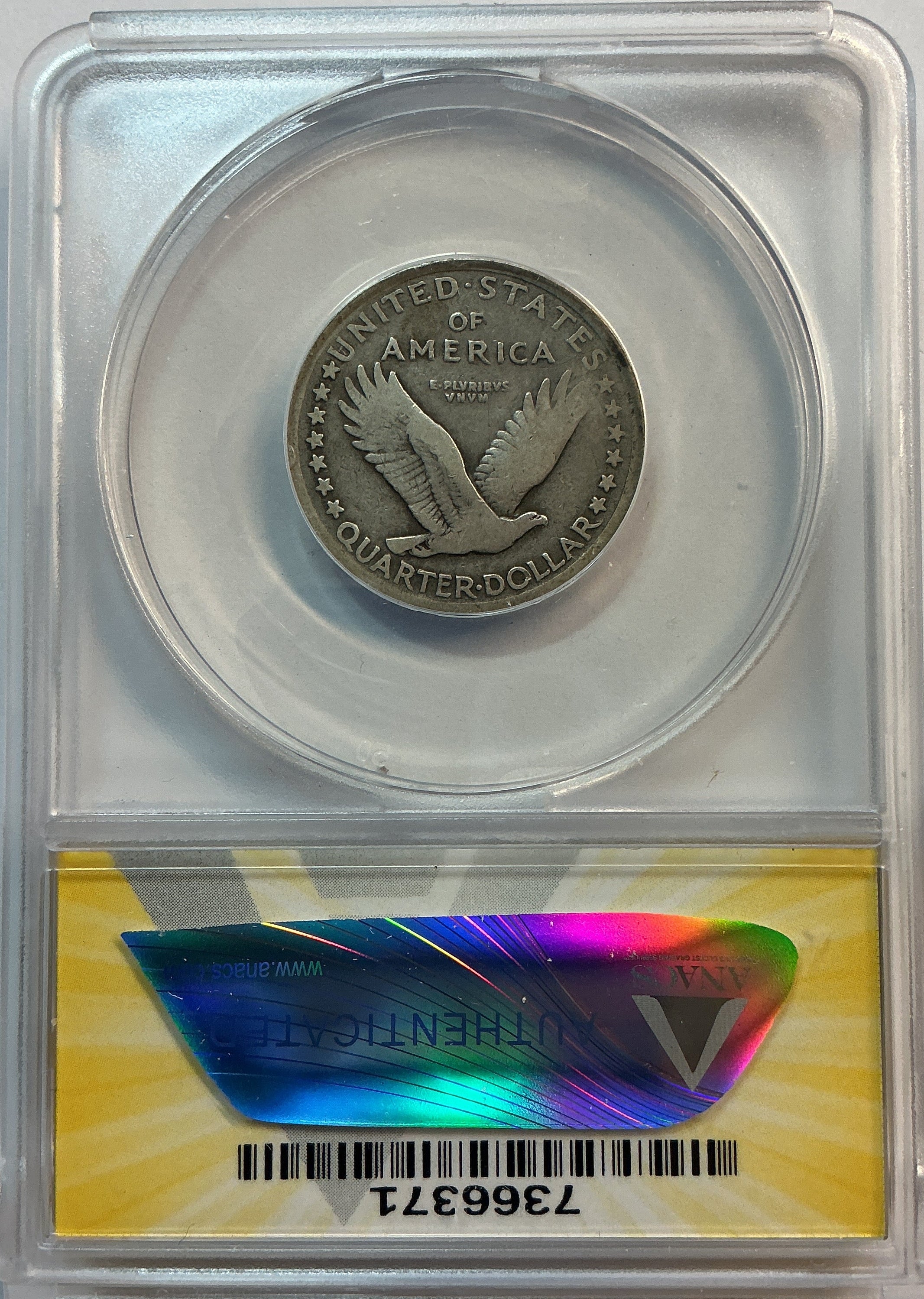 1917-S Standing Liberty Quarter., Type-1., ANACS F-12, Store #QR1602