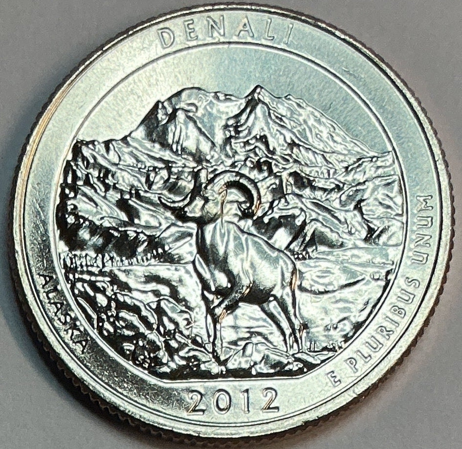 2012-D Brillant Uncirculated, Denali National Park & Preserve, Alaska, Washington Quarter