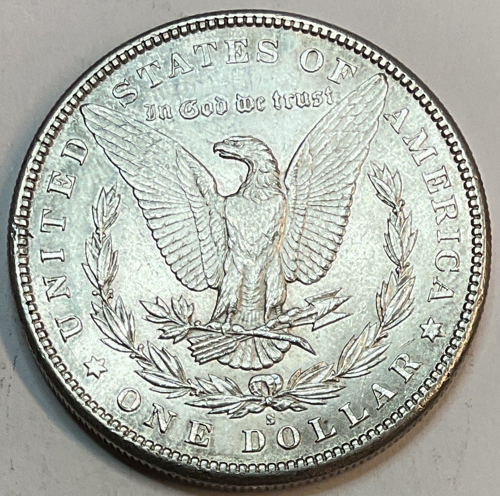 1888-S Morgan Dollar, About Uncirculated Coin, Store #DR0054