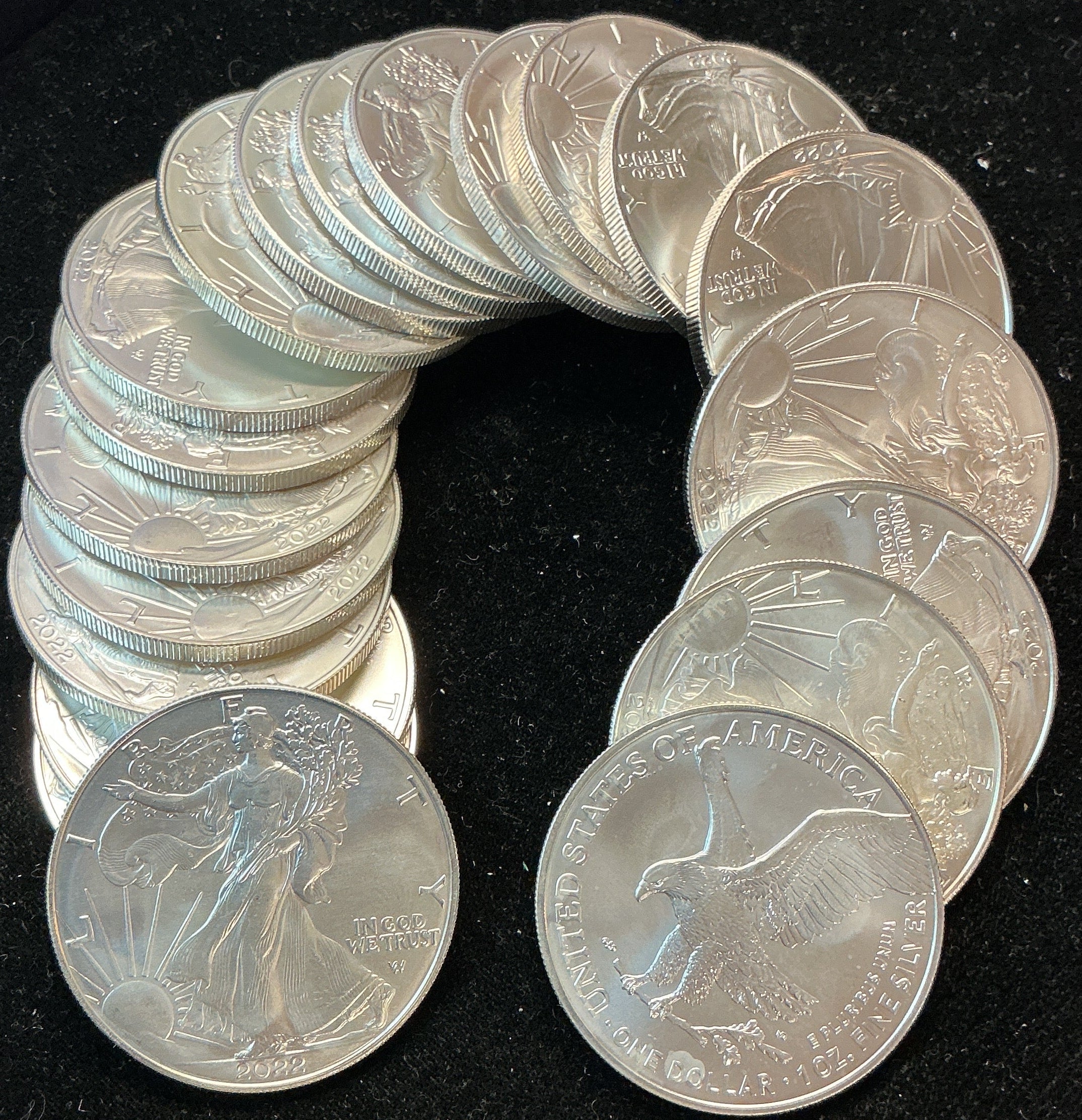2022 American Silver Eagle Rolls. Store #SR036