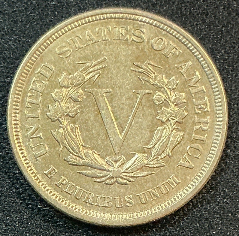 1883 Liberty Nickel., 'No Cents'., Mint State Uncirculated Coin., Store Sale #NL871
