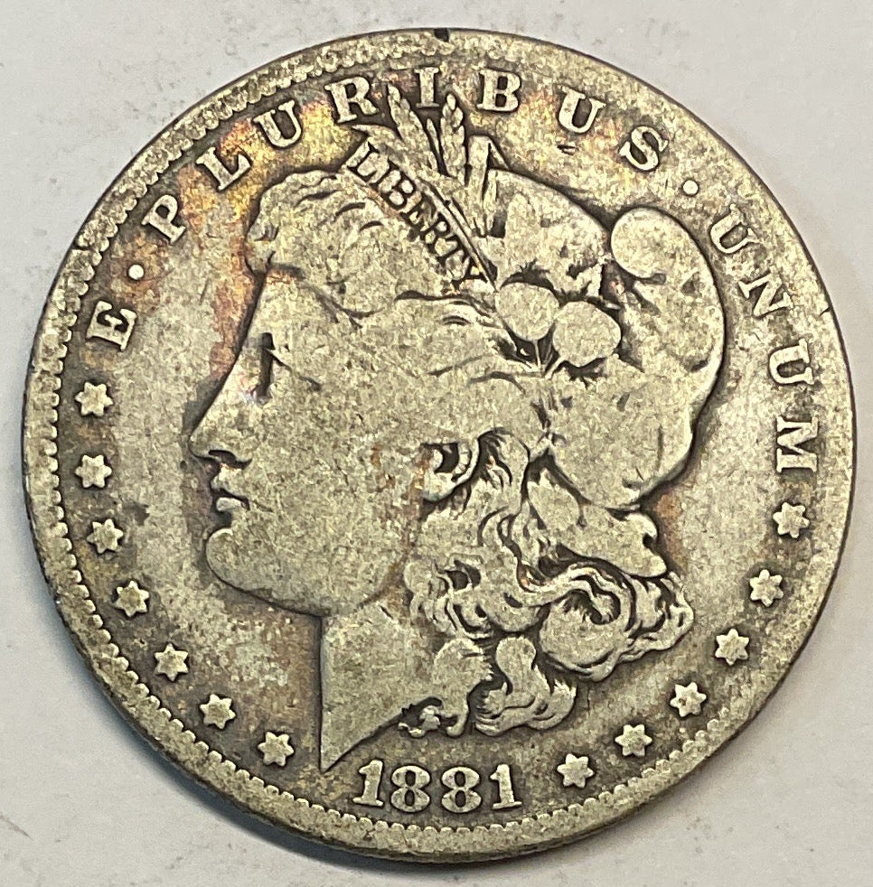 1881-O Morgan Silver Dollar, Very Good-Fine Circulated Coin, Store #DR0878